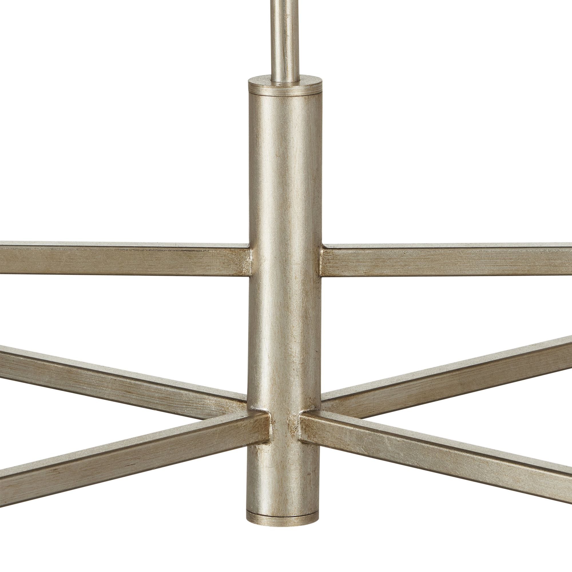 Courante Silver Chandelier - Champagne/Frosted White