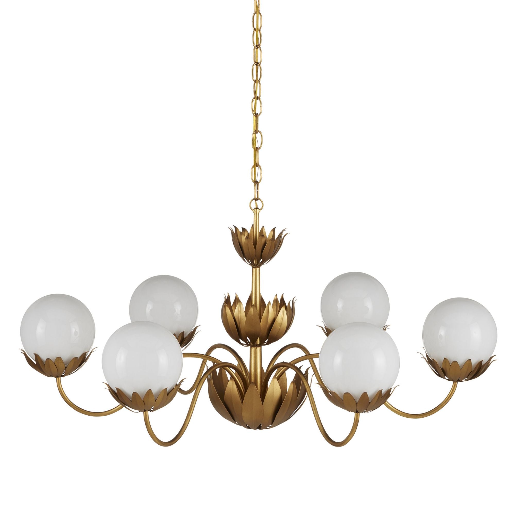 Mirasole Gold Chandelier - Contemporary Gold Leaf/Gold/White