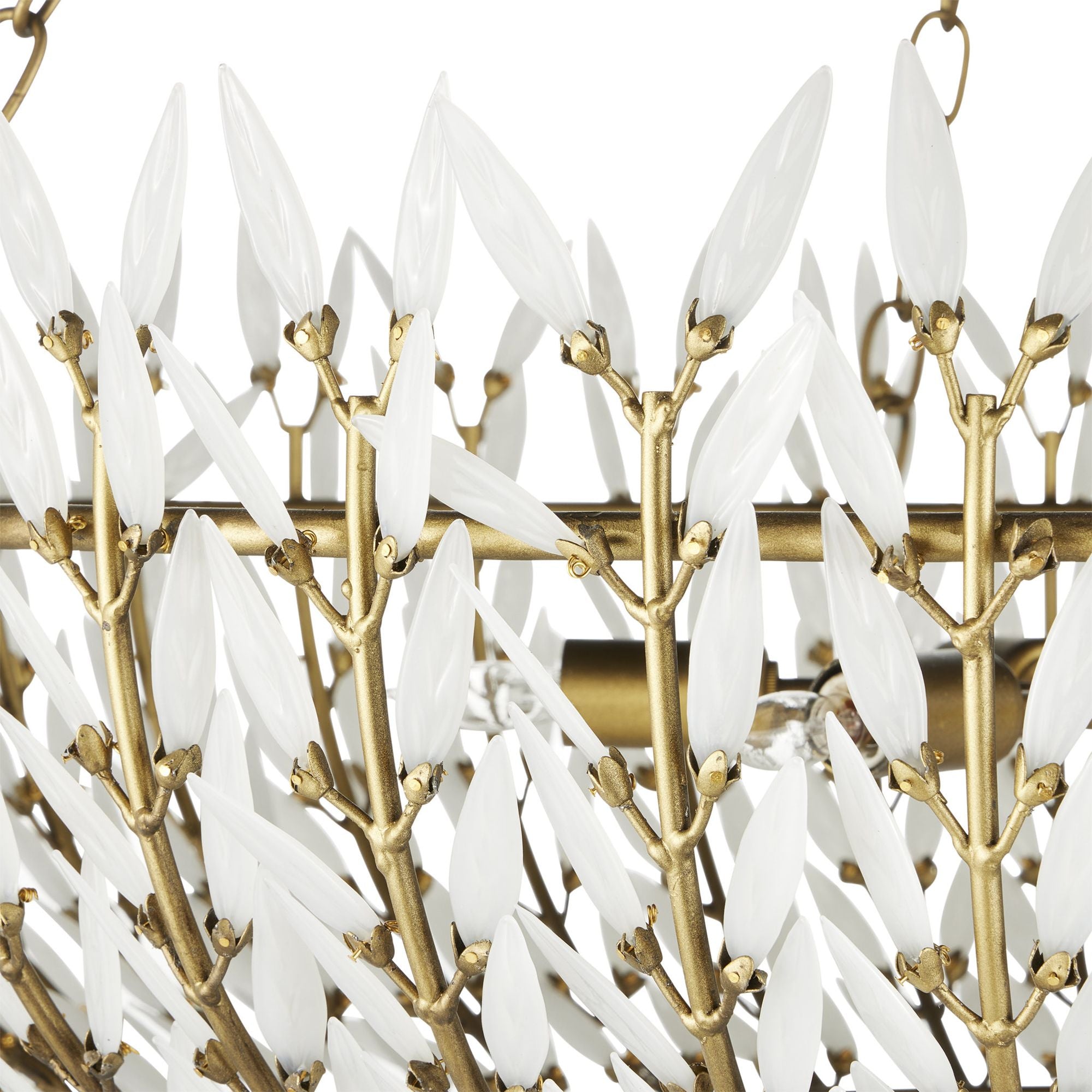 Magnum Opus Medium Chandelier - Brass/White