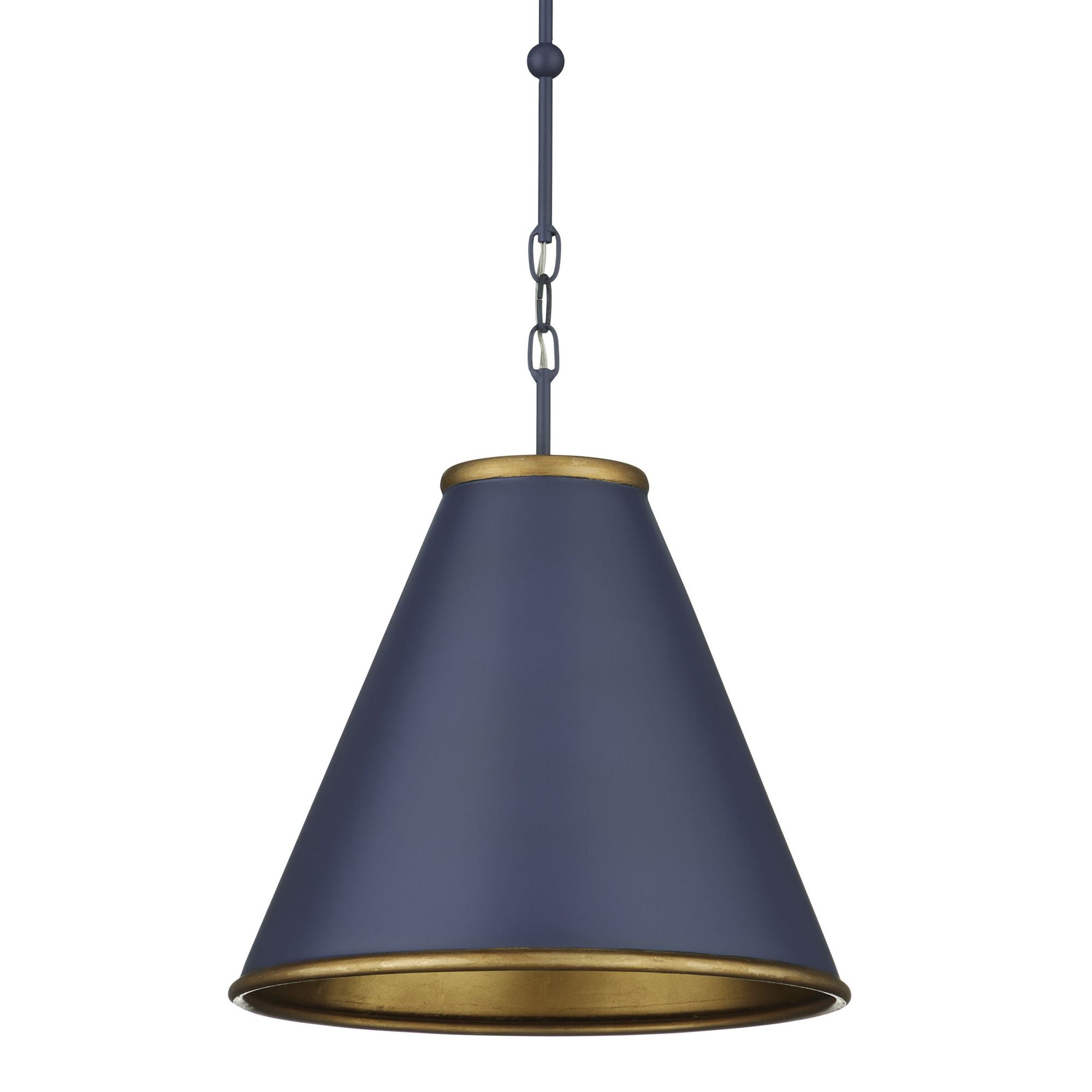 Pierrepont Small Blue Pendant - Hiroshi Dark Blue/Contemporary Gold Leaf/Gold