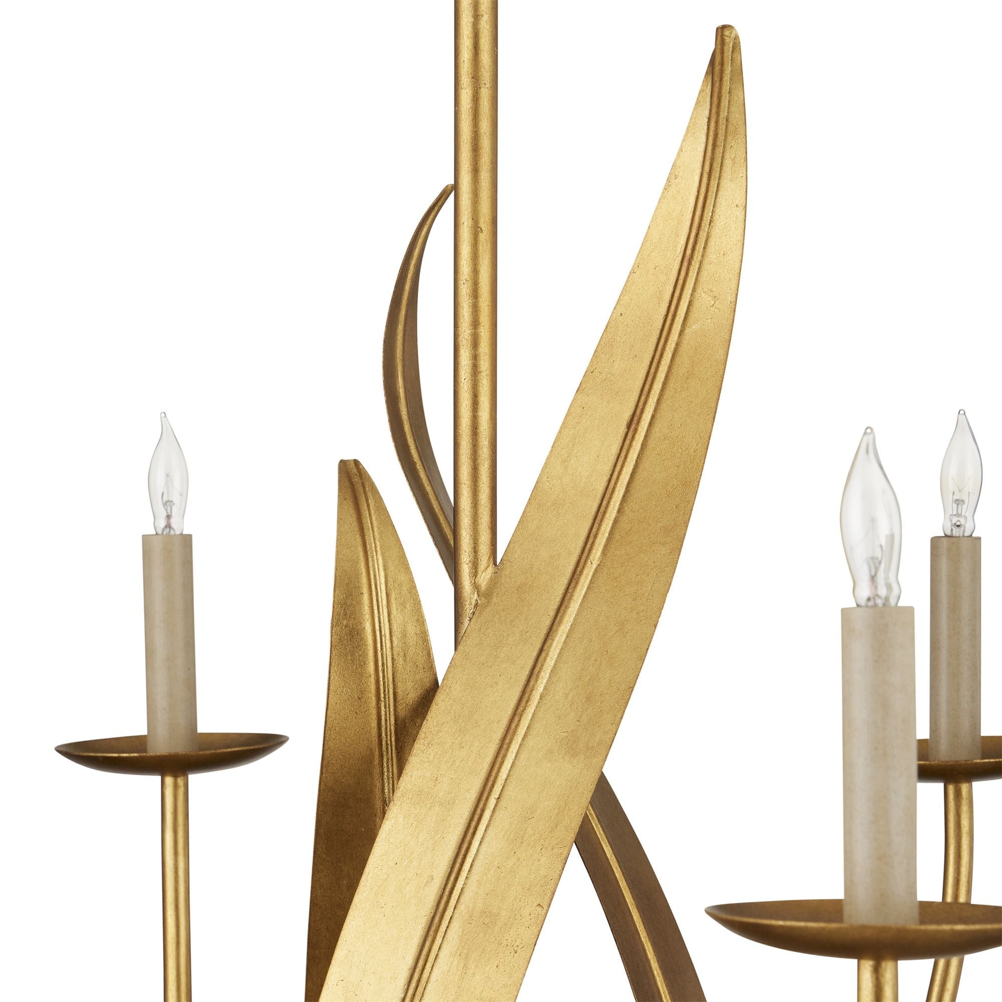 Menefee Large Gold Chandelier - Antique Gold Leaf