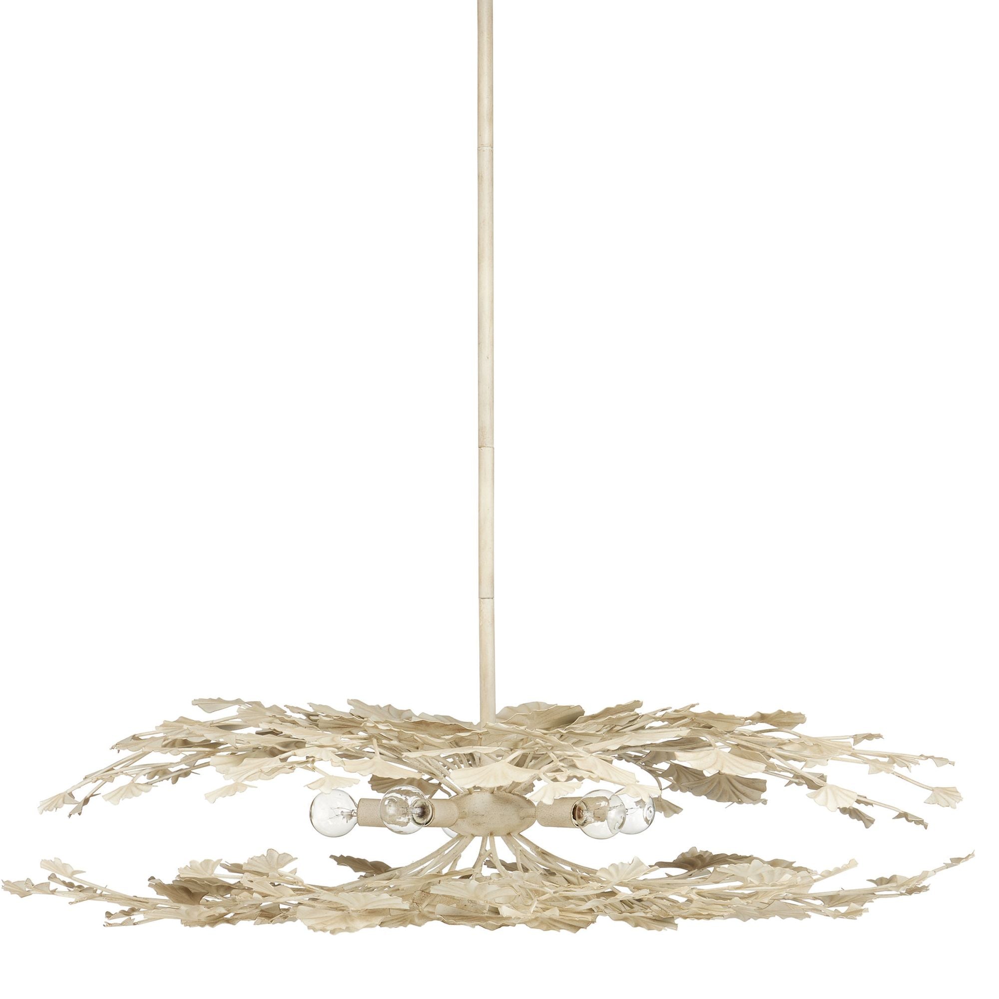 Maidenhair Cream Semi-Flush Mount - Antique Pearl