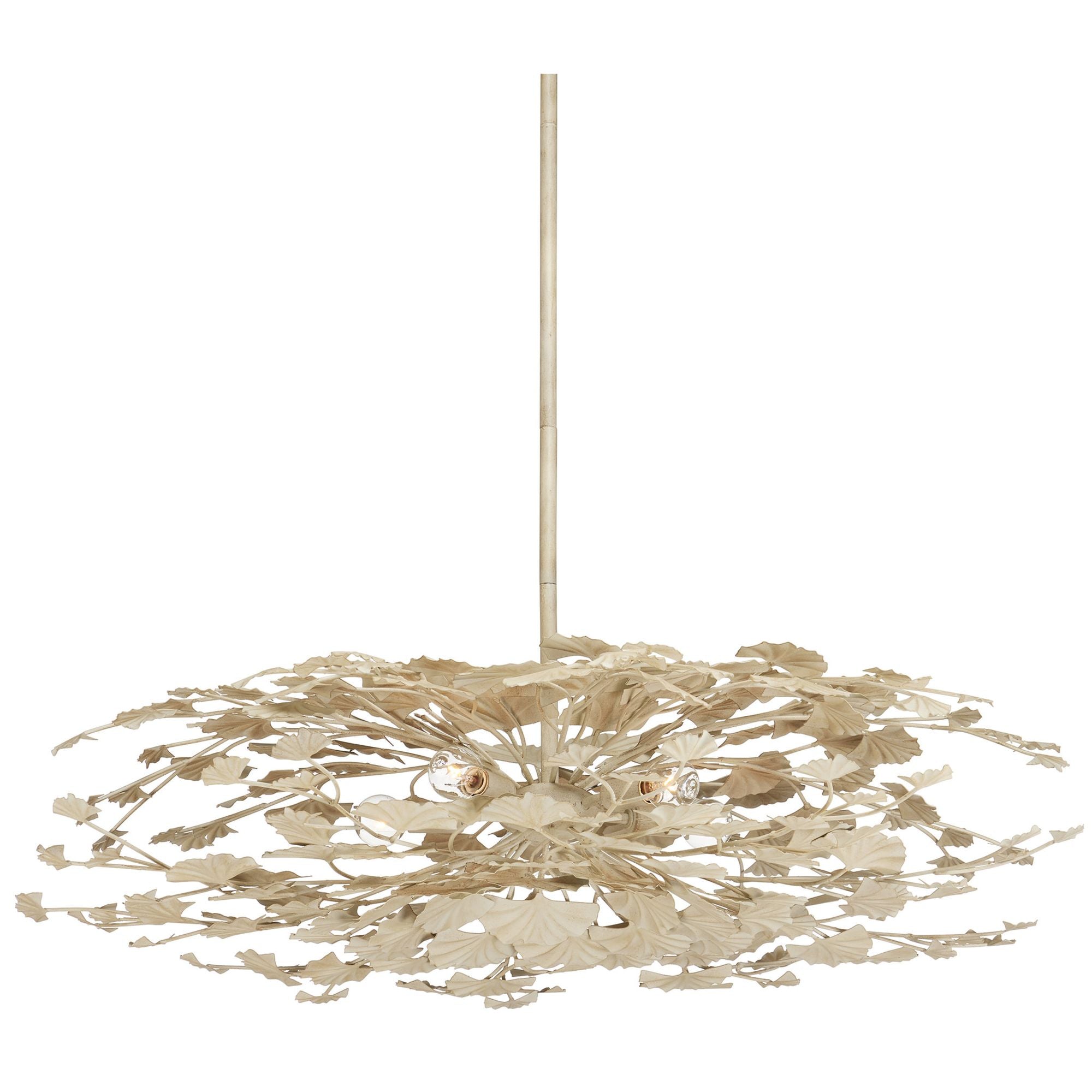 Maidenhair Cream Semi-Flush Mount - Antique Pearl