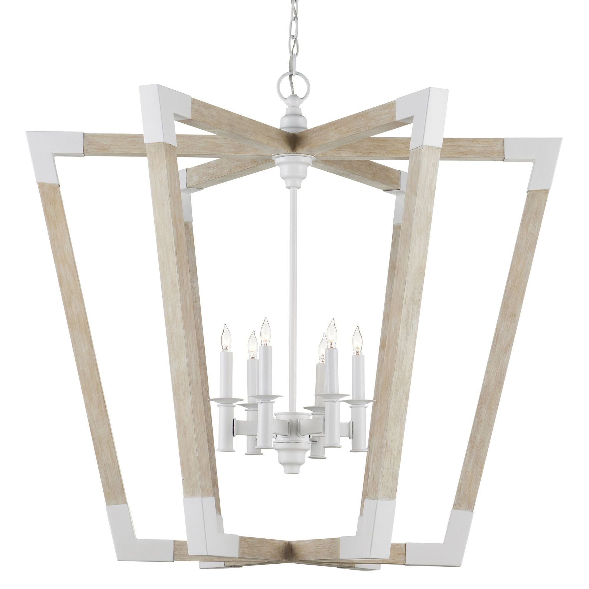 Bastian Large Sandstone Lantern - Sugar White/Sandstone