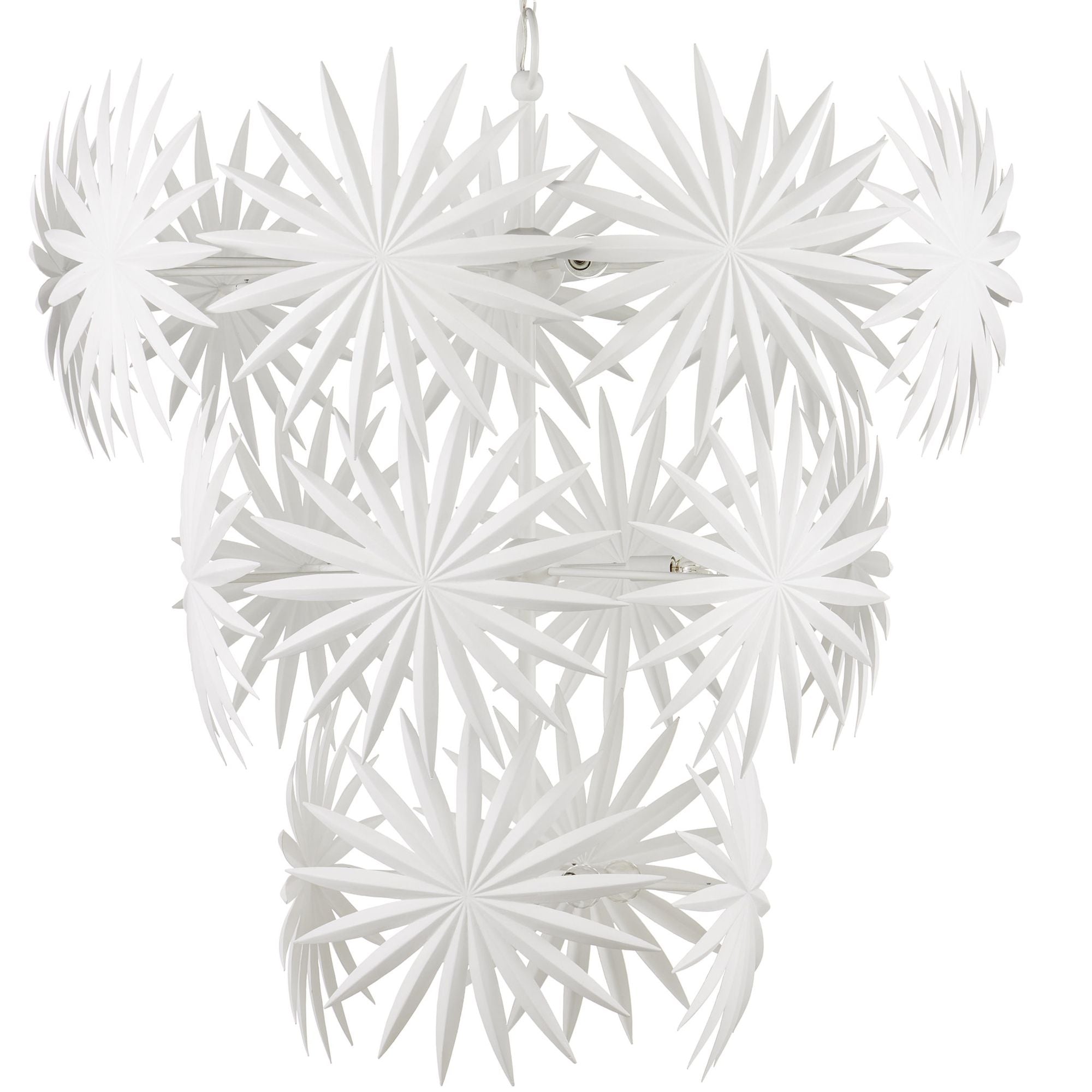 Bismarkia Large White Chandelier - Gesso White