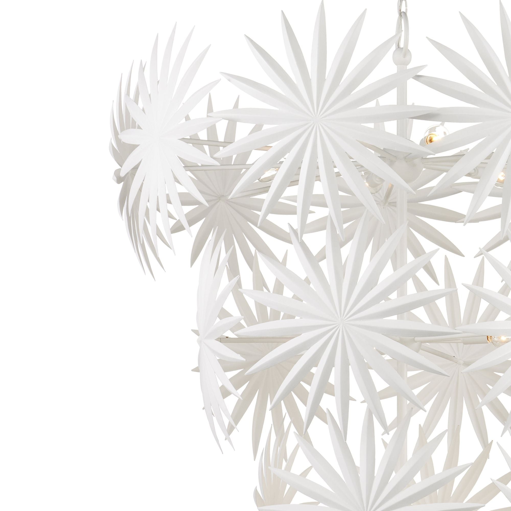 Bismarkia Large White Chandelier - Gesso White