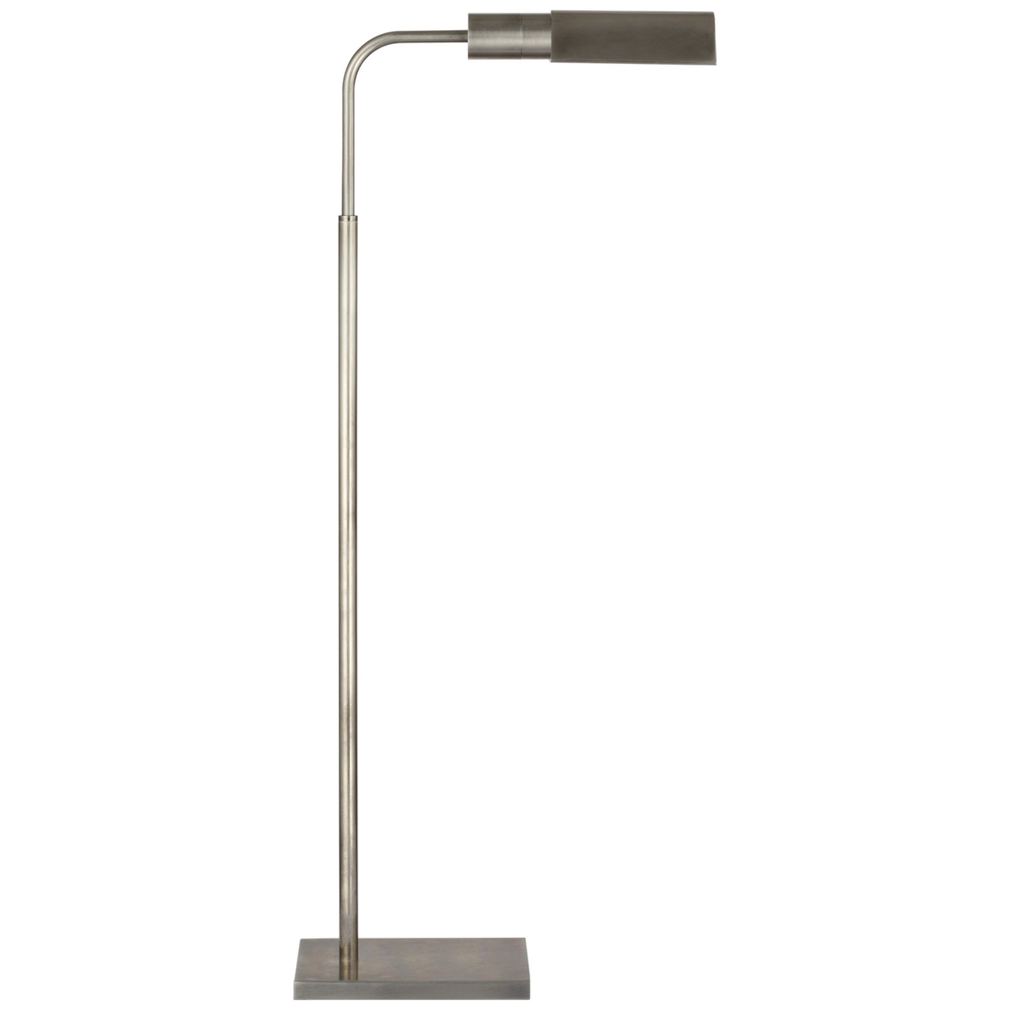 Visual Comfort Studio Adjustable Cordless Pharmacy Floor Lamp in Antique Nickel W6" x H34.25" - 47.25"