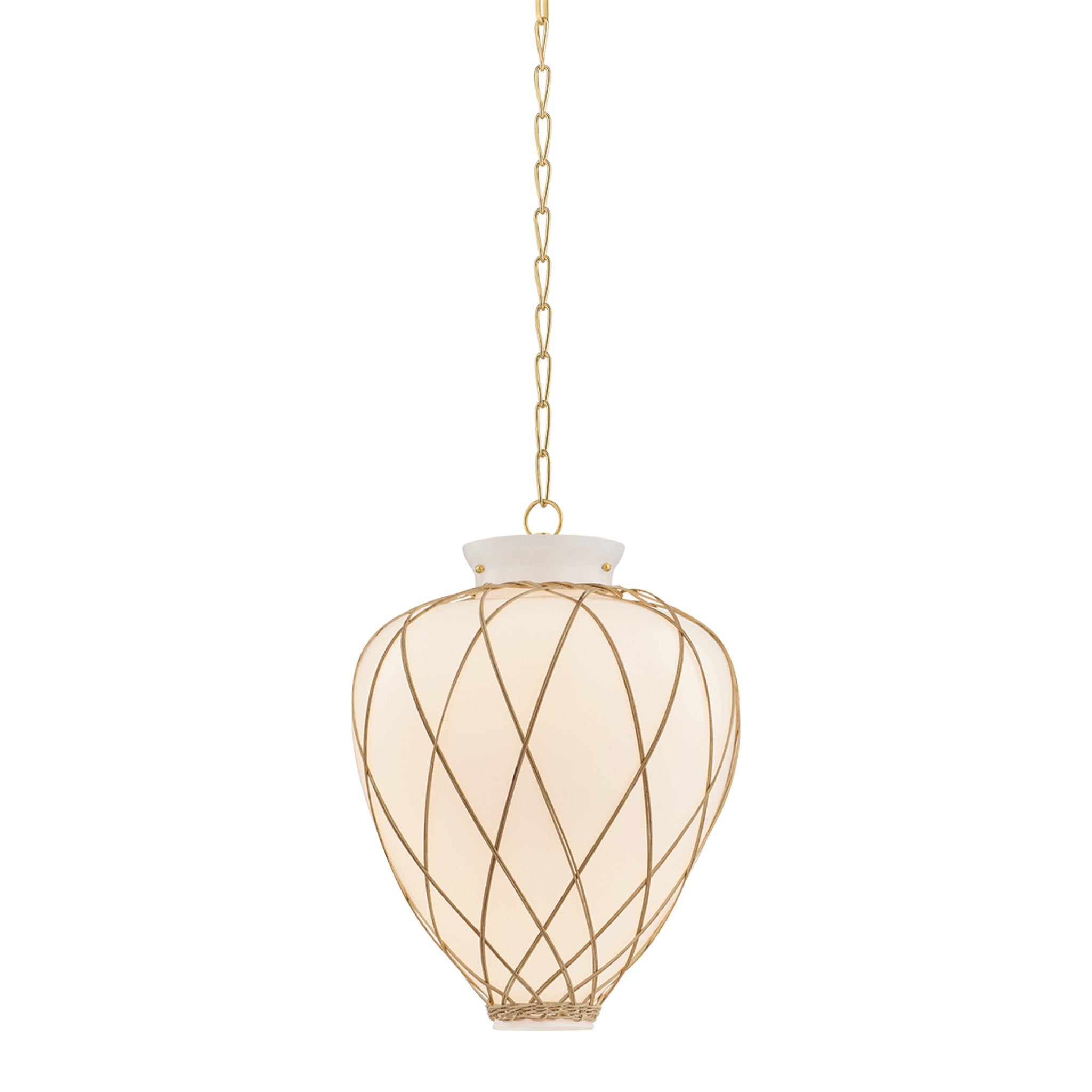 Apple Valley 1-Light Pendant in Aged Brass 17.25W x 23H