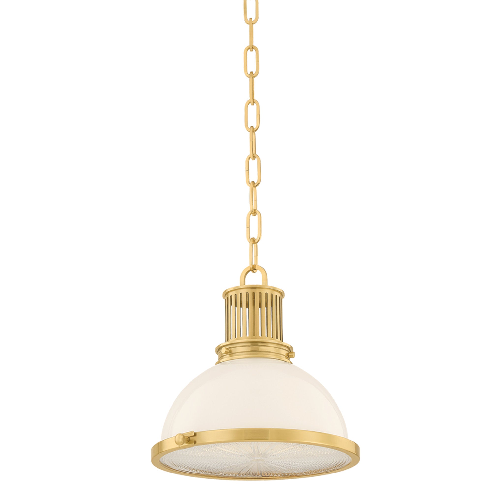 Pinesbridge 1-Light Pendant in Aged Brass 10.5W x 10.5H