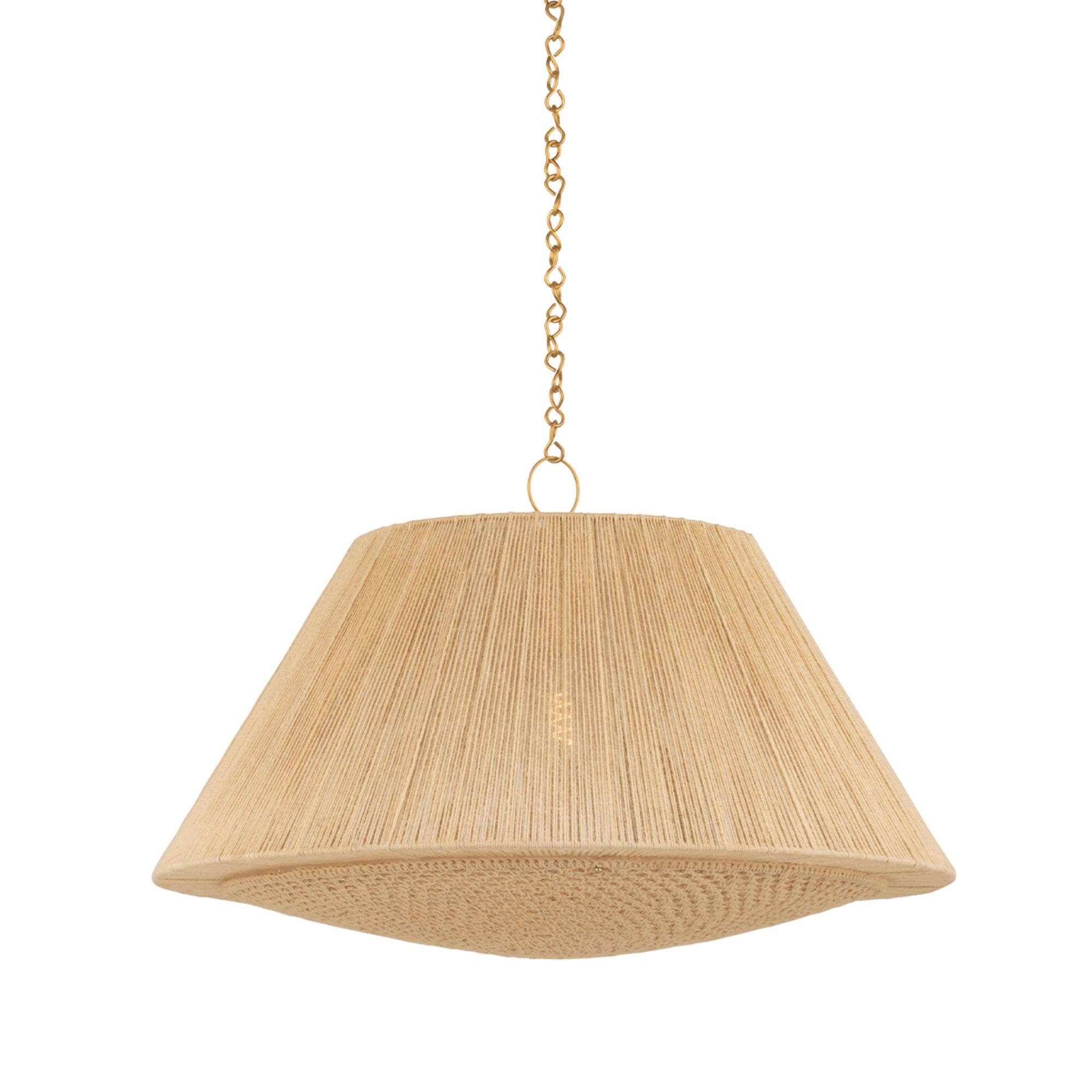 Mystic 1-Light Pendant in Aged Brass 36W x 21H