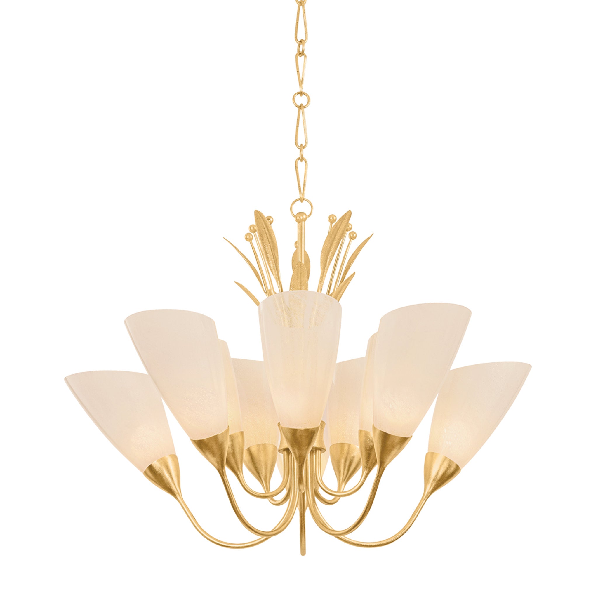 Forest Glen 1-Light Chandelier in Vintage Gold Leaf 42.25W x 29.75H
