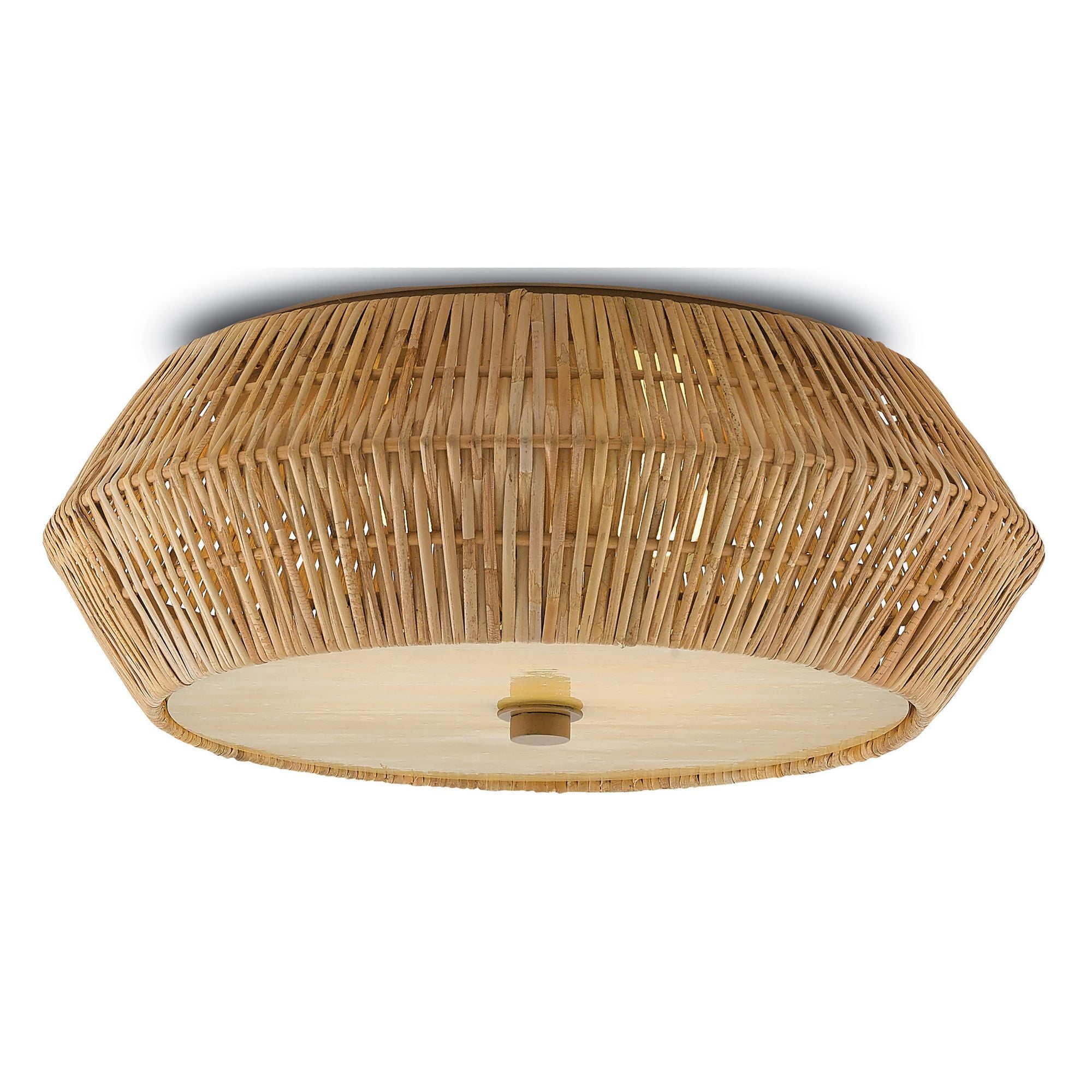 Antibes Rattan Flush Mount - Natural/Honey Beige