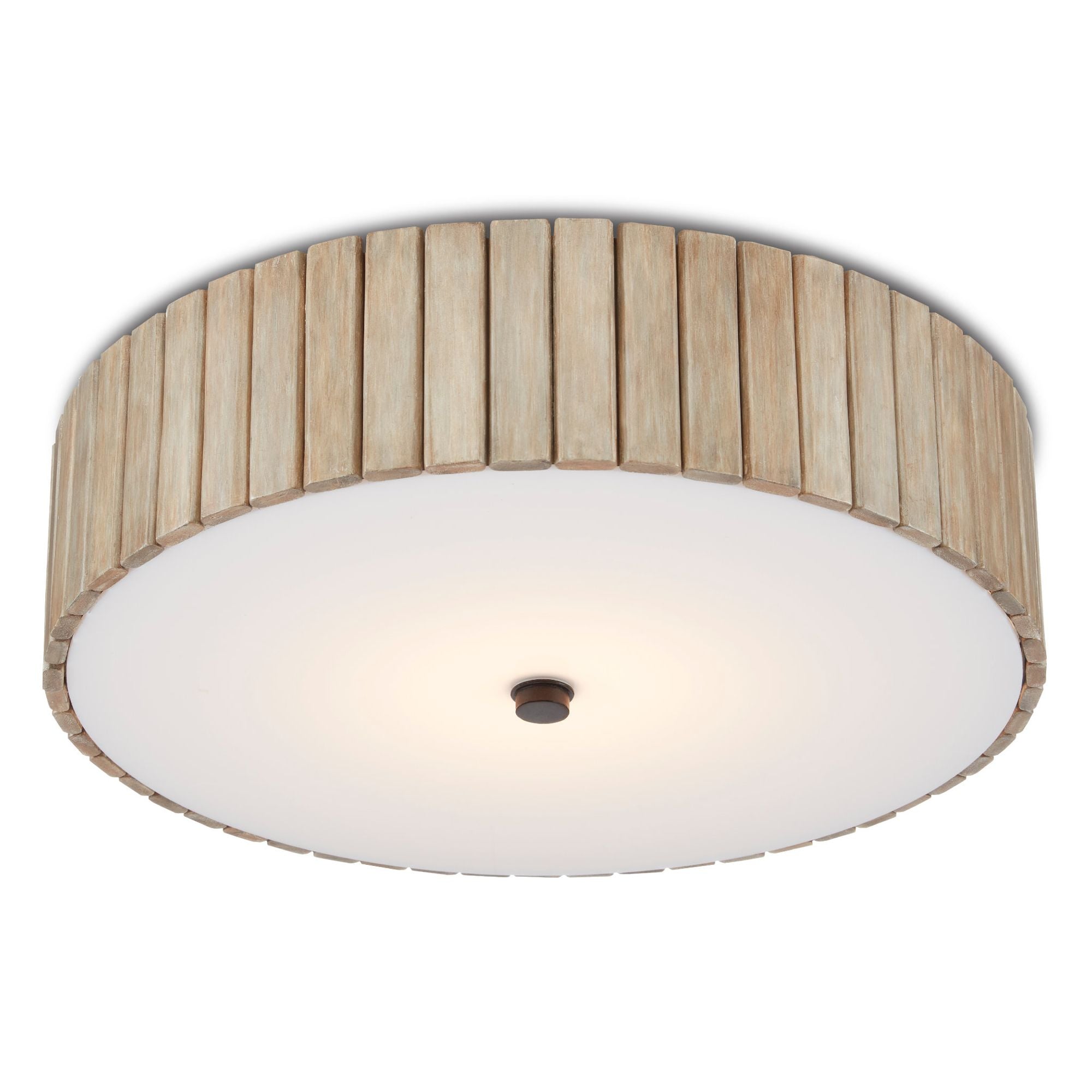Tetterby Bamboo Semi-Flush Mount - Taupe/Black