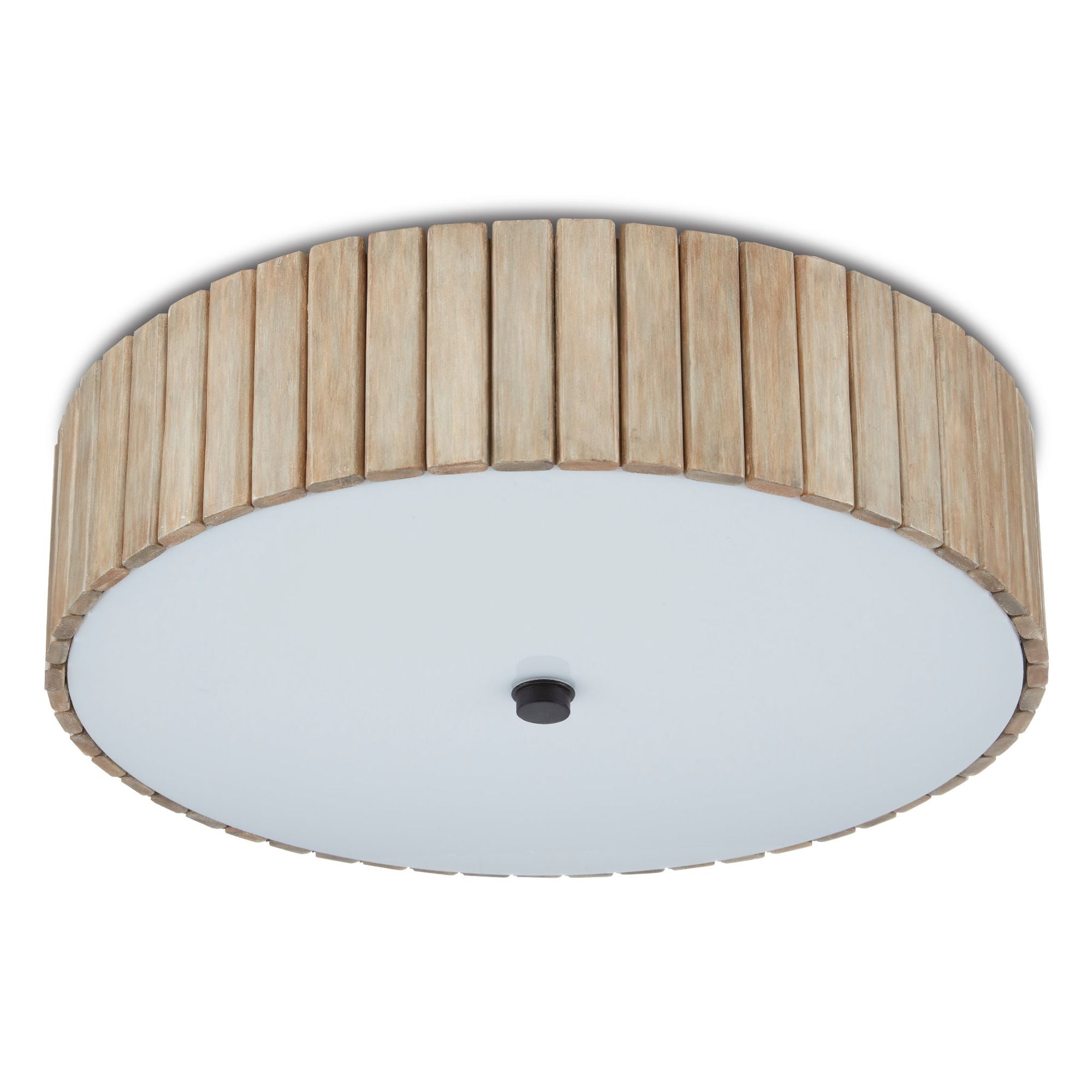 Tetterby Bamboo Semi-Flush Mount - Taupe/Black
