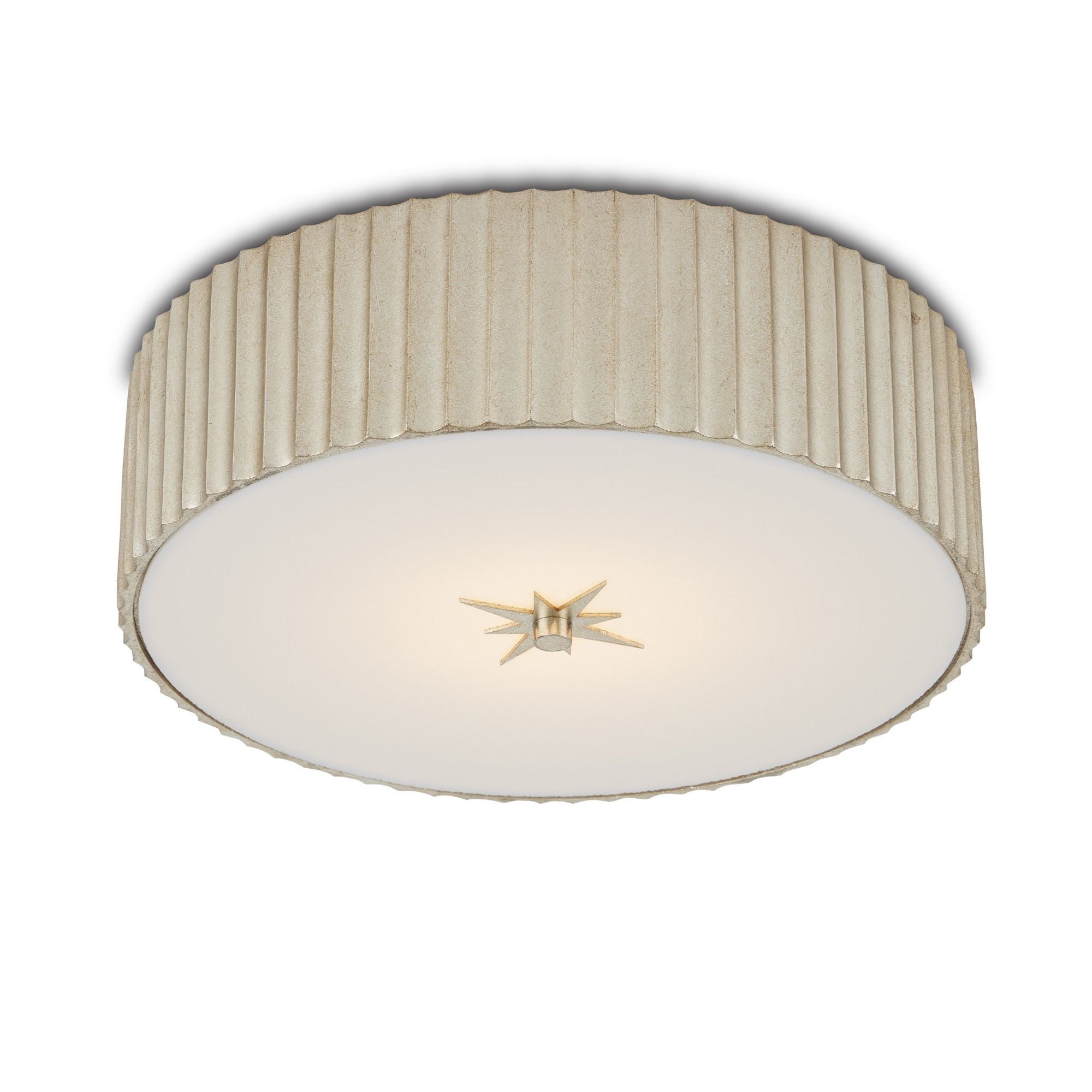 Caravel Silver Flush Mount - Silver Leaf