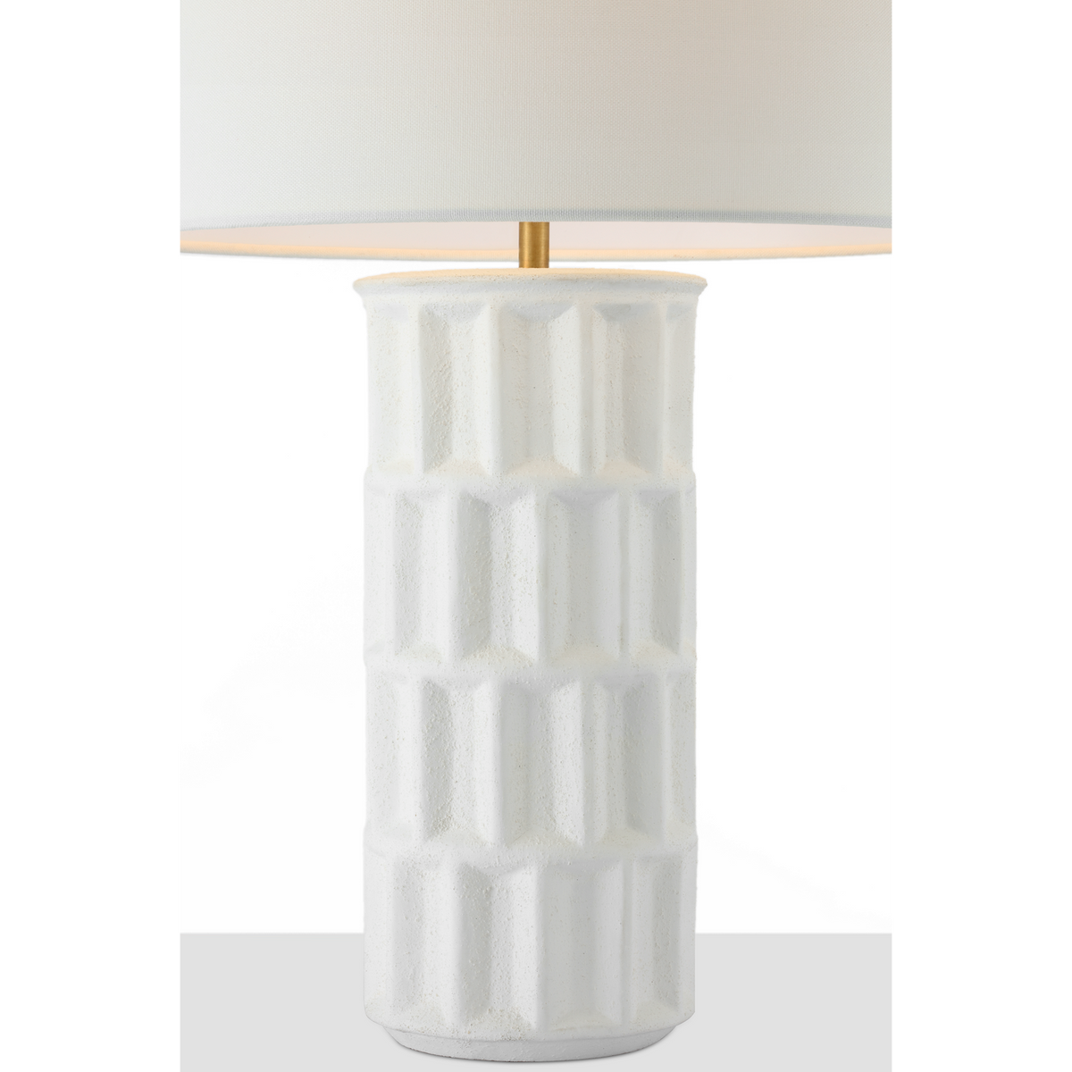 AERIN Kasia 24" Table Lamp in Sandy White with Linen Shade W14" x H24.5"
