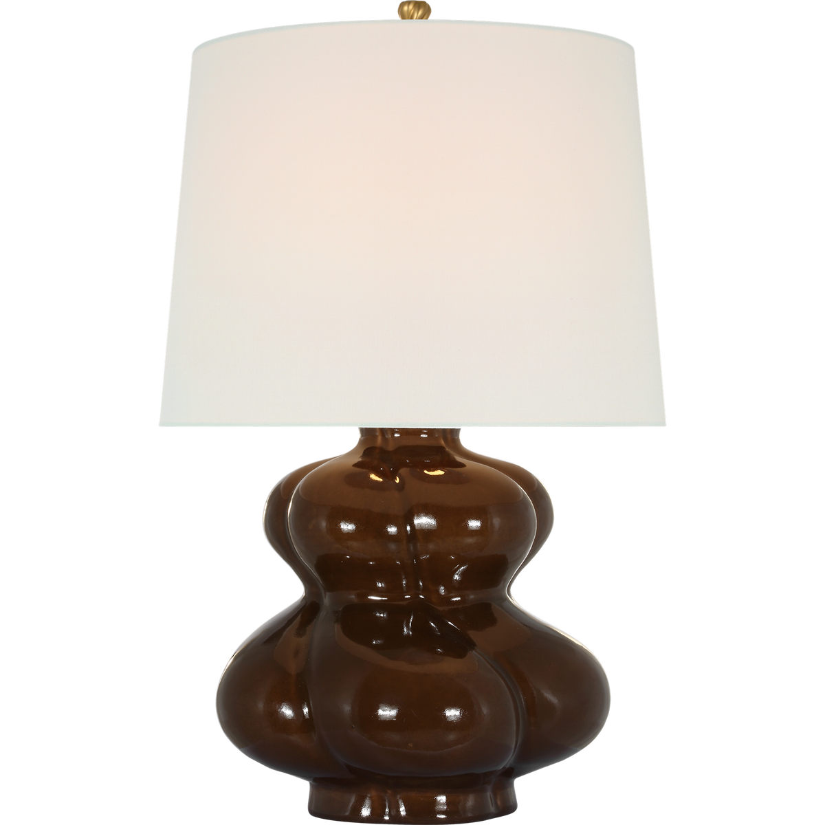 AERIN Marlene 25" Table Lamp in Melasse with Linen Shade W16" x H25.25"