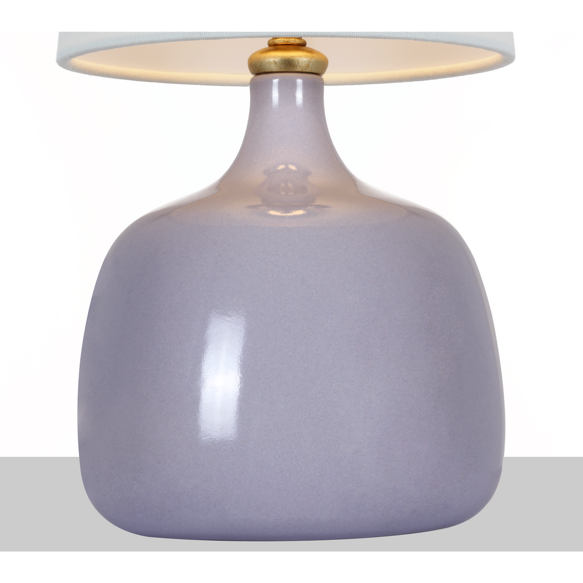 AERIN Cassis 18" Table Lamp in Lilac with Linen Shade W7.25" x H17.5"