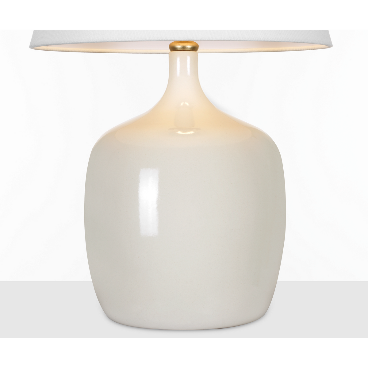 AERIN Cassis 25" Table Lamp in Ivory with Linen Shade W13" x H24.75"