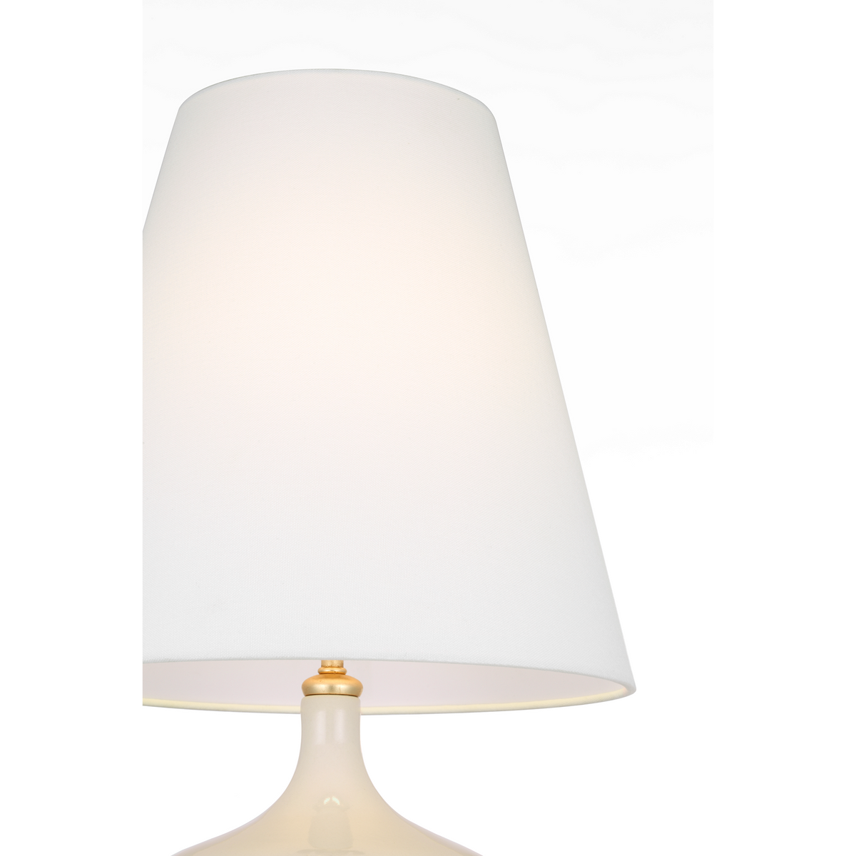 AERIN Cassis 25" Table Lamp in Ivory with Linen Shade W13" x H24.75"