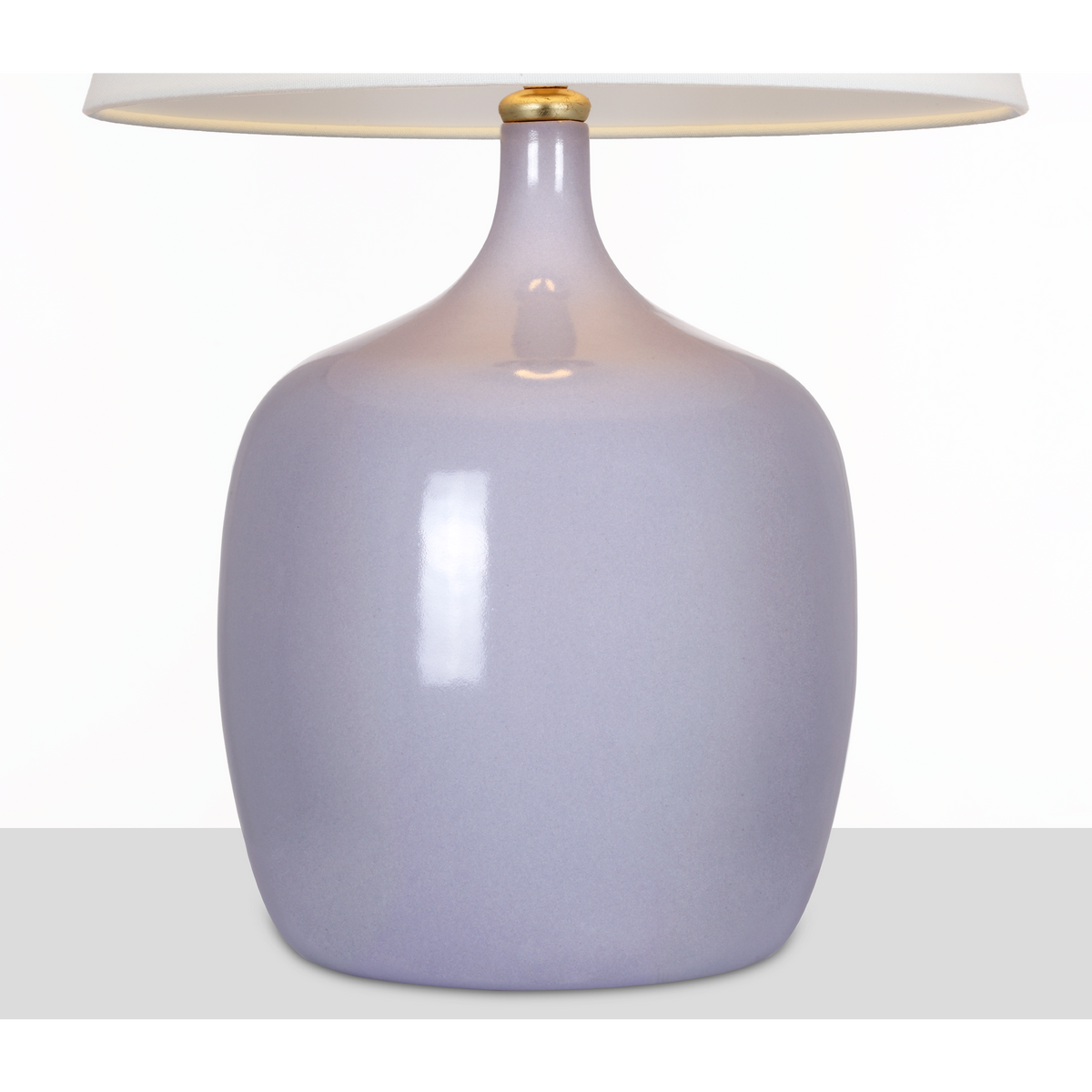 AERIN Cassis 25" Table Lamp in Lilac with Linen Shade W13" x H24.75"