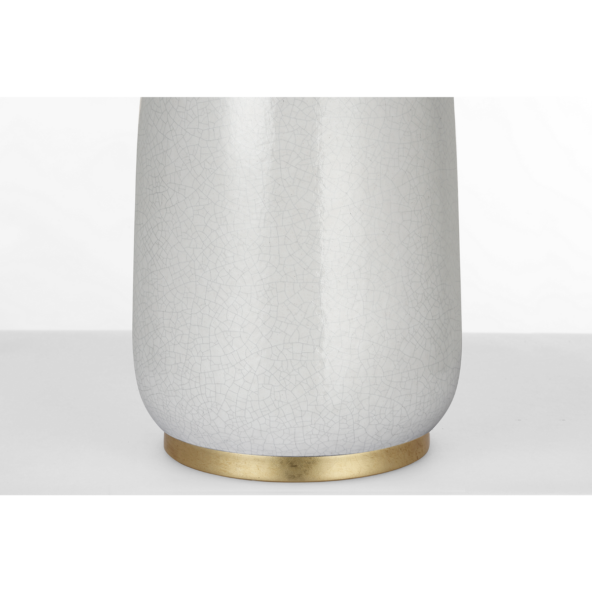 AERIN Culloden 25" Cordless Table Lamp in Bone Craquelure with Linen Shade W14" x H24.5"