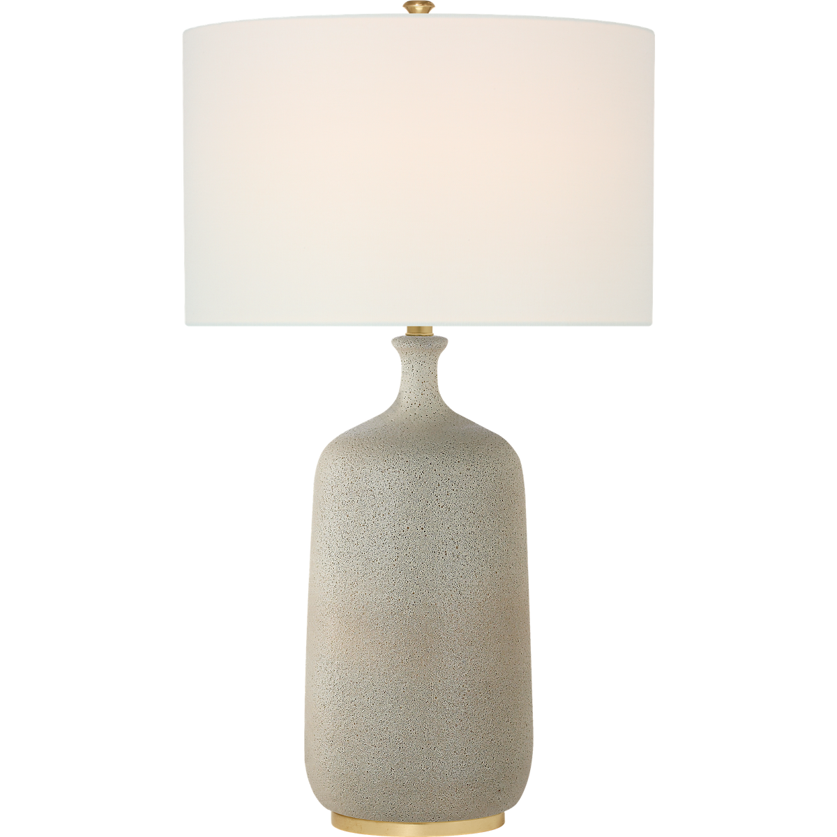 AERIN Culloden Cordless Table Lamp in Volcanic Ivory with Linen Shade W18" x H30"