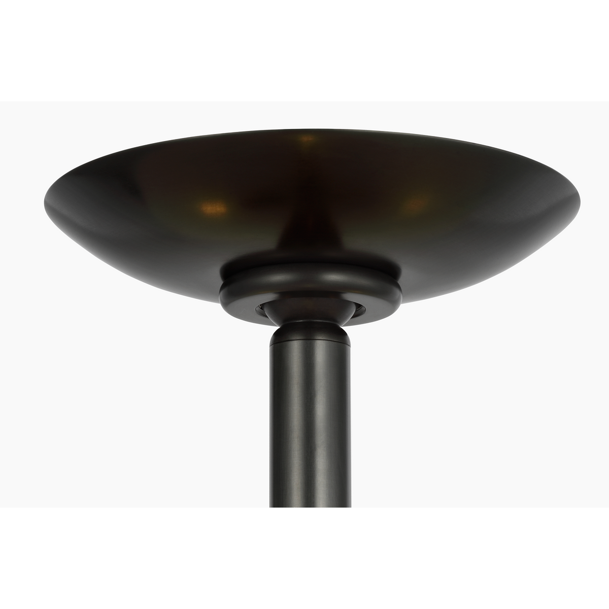 AERIN Orsini 16" Semi-Flush Mount in Bronze with Plaster White Shade W15.75" x H11"