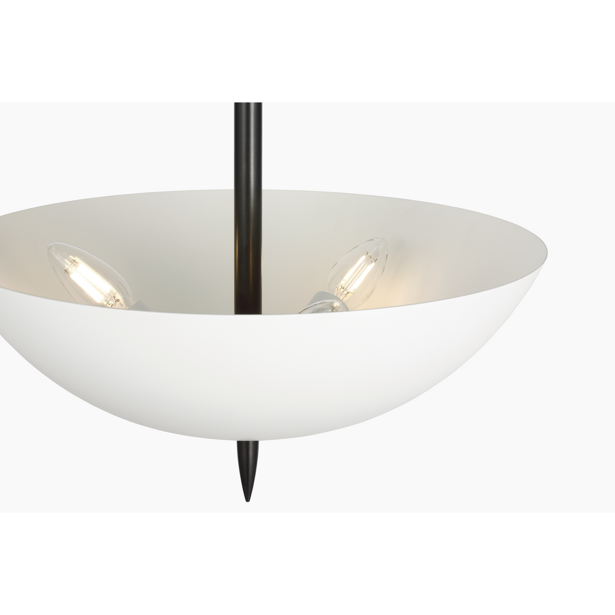 AERIN Orsini 16" Semi-Flush Mount in Bronze with Plaster White Shade W15.75" x H11"