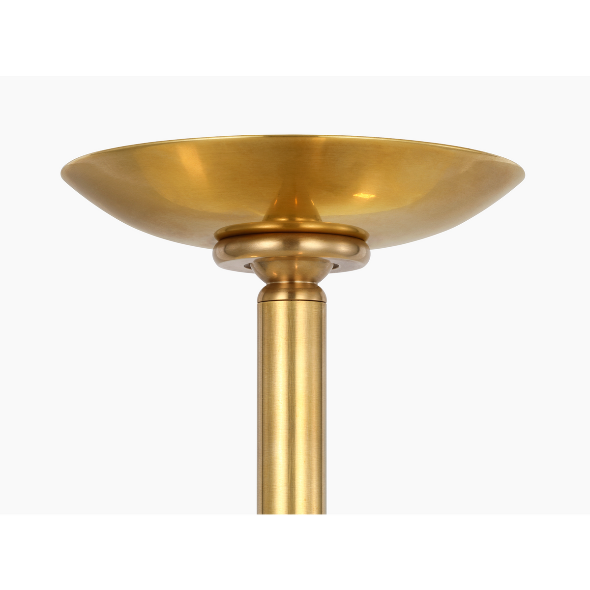 AERIN Orsini 16" Semi-Flush Mount in Hand-Rubbed Antique Brass with Plaster White Shade W15.75" x H11"