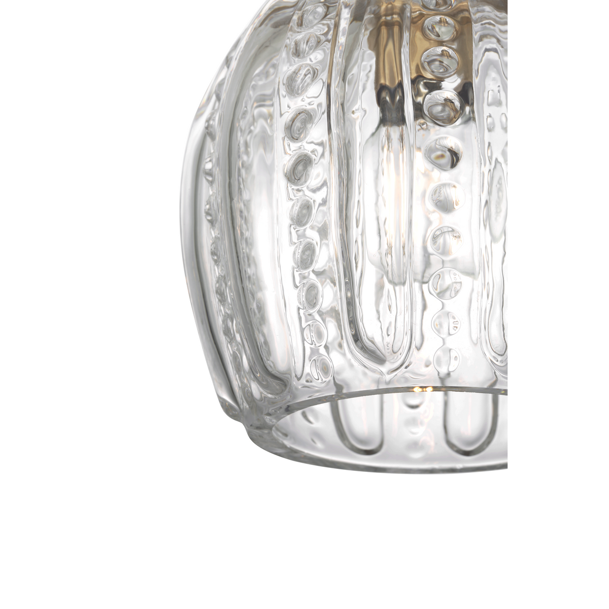AERIN Lazari 6" Flush Mount in Hand-Rubbed Antique Brass with Clear Glass W5.75" x H7.75"