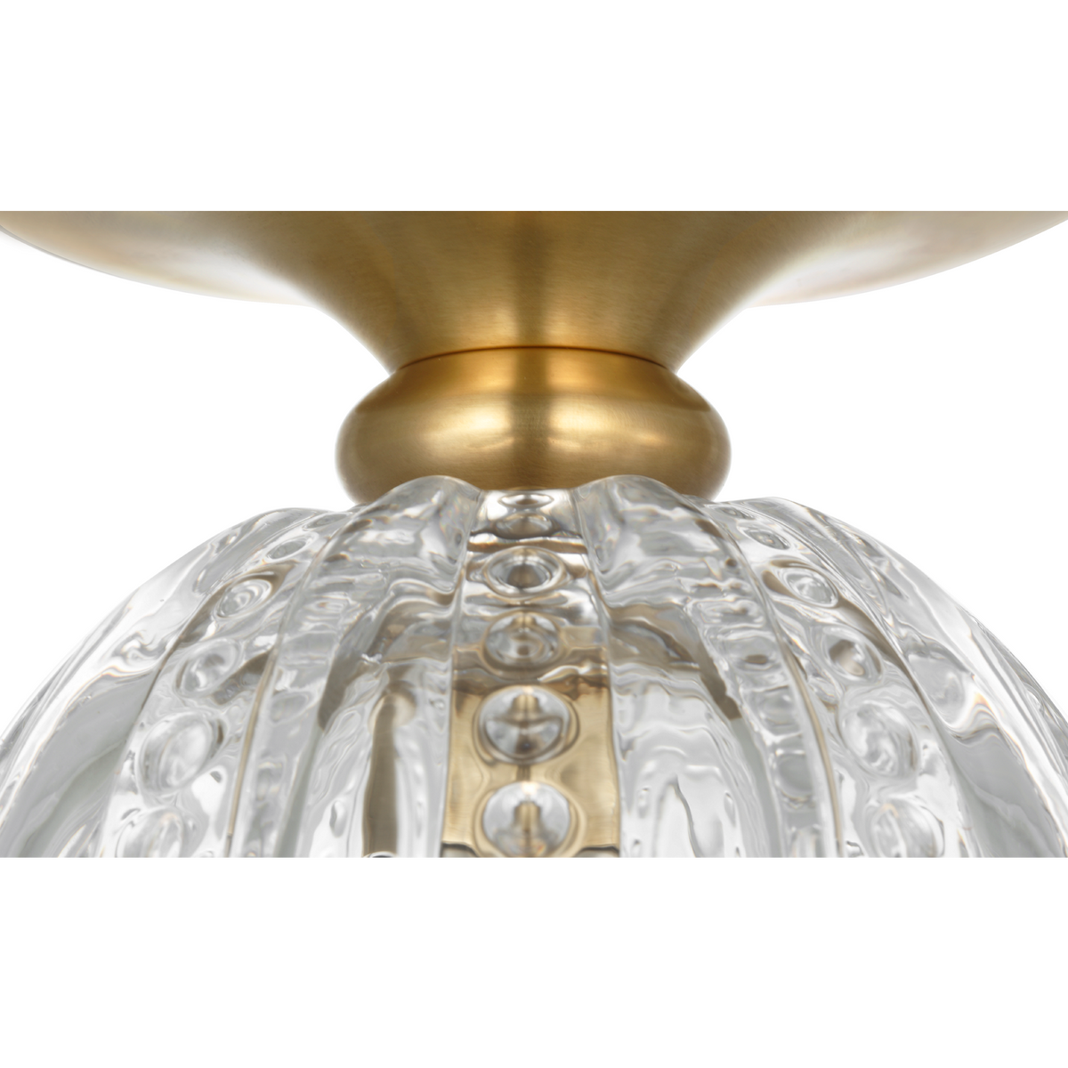 AERIN Lazari 6" Flush Mount in Hand-Rubbed Antique Brass with Clear Glass W5.75" x H7.75"