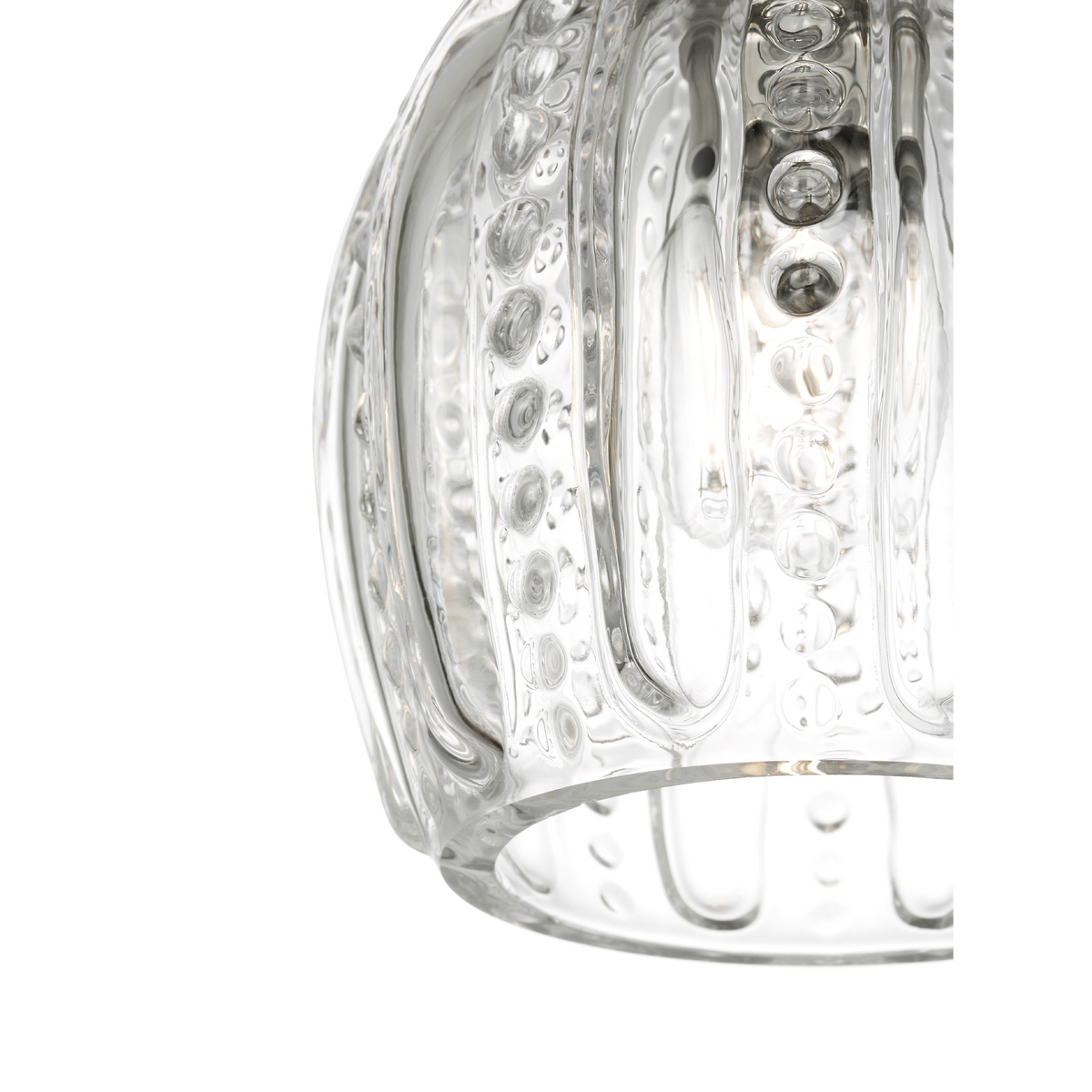 AERIN Lazari 6" Flush Mount in Polished Nickel with Clear Glass W5.75" x H7.75"