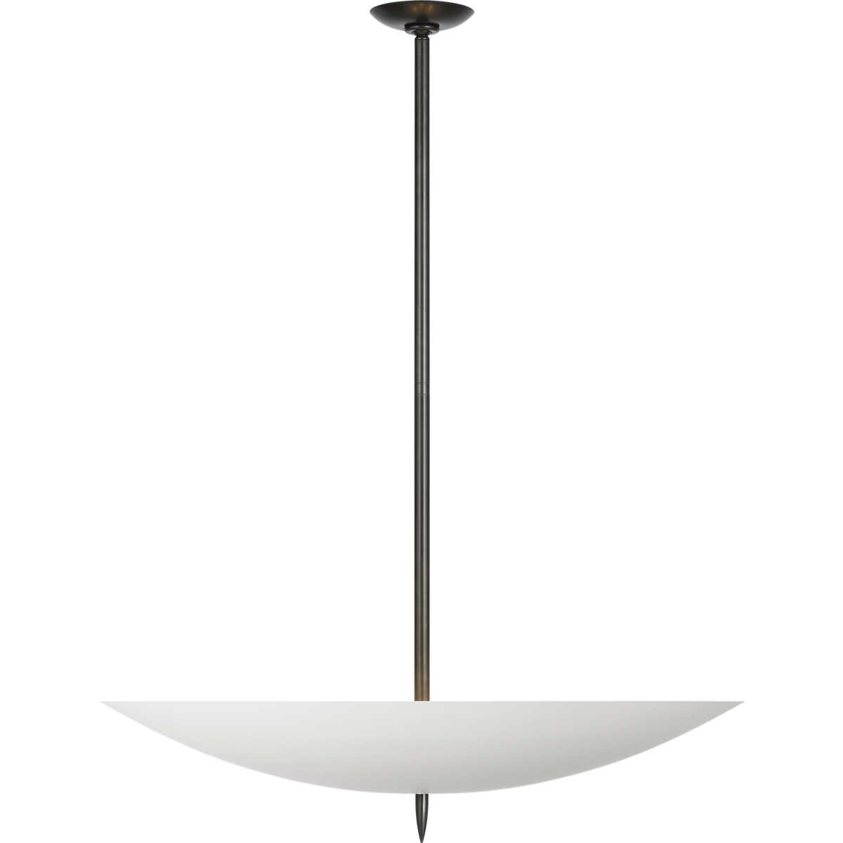 AERIN Orsini 30" Chandelier in Bronze with Plaster White Shade W29.75"
