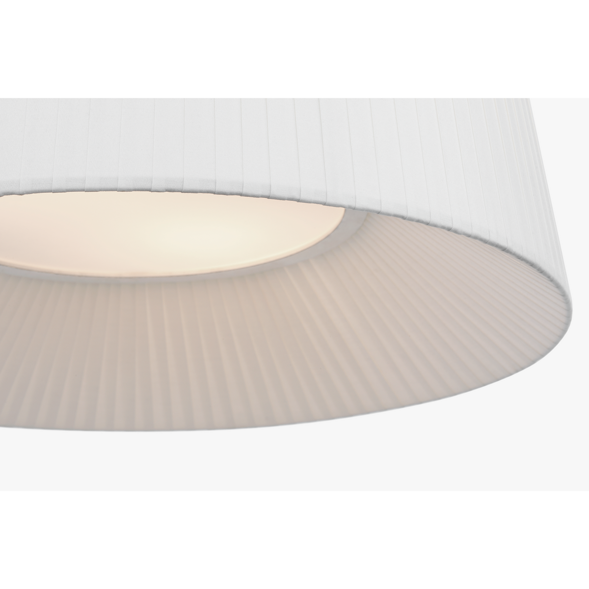 Barbara Barry Halo 19" Fabric Hanging Shade in Polished Nickel with Silk Wrapped Shade W19"