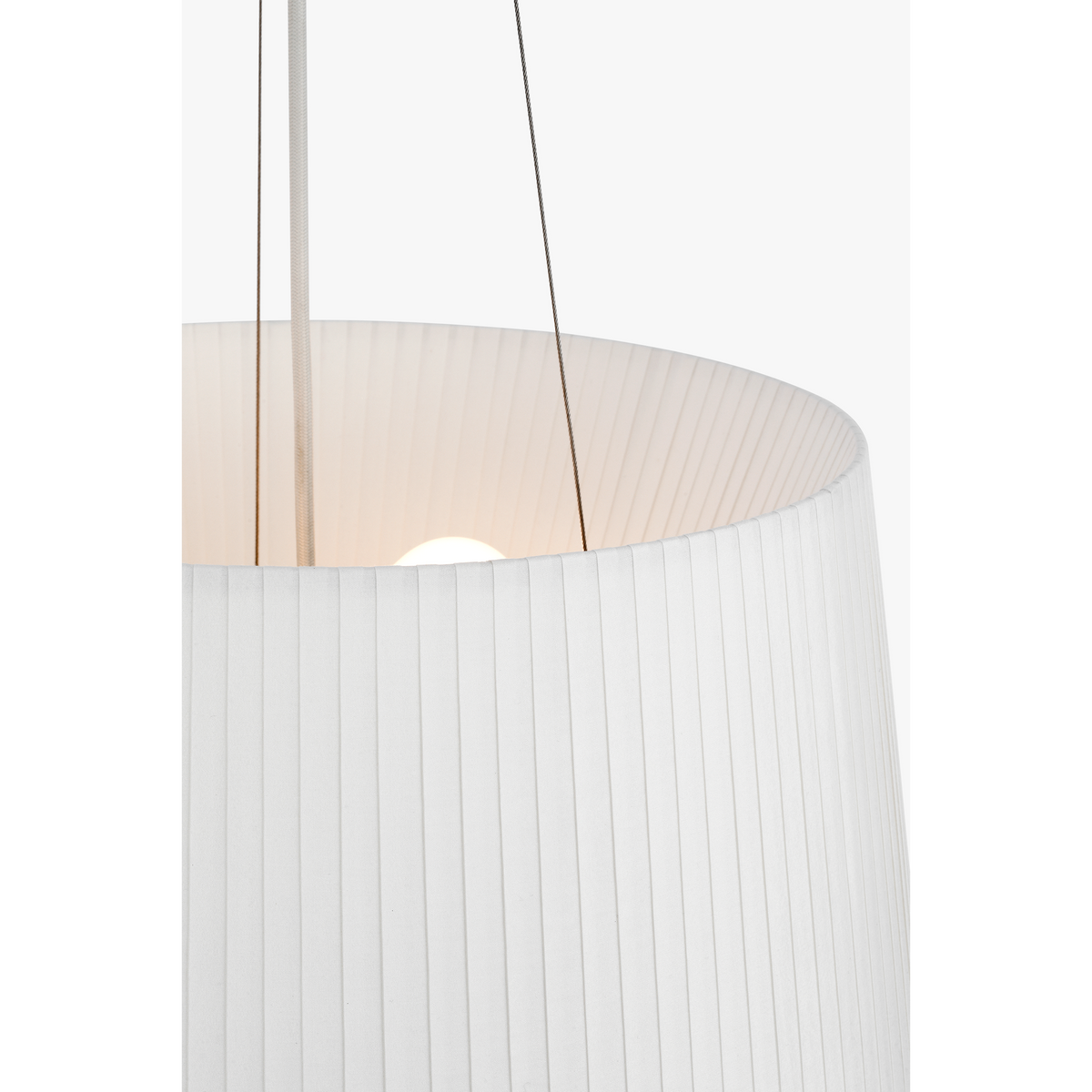 Barbara Barry Halo 19" Fabric Hanging Shade in Soft Brass with Silk Wrapped Shade W19"