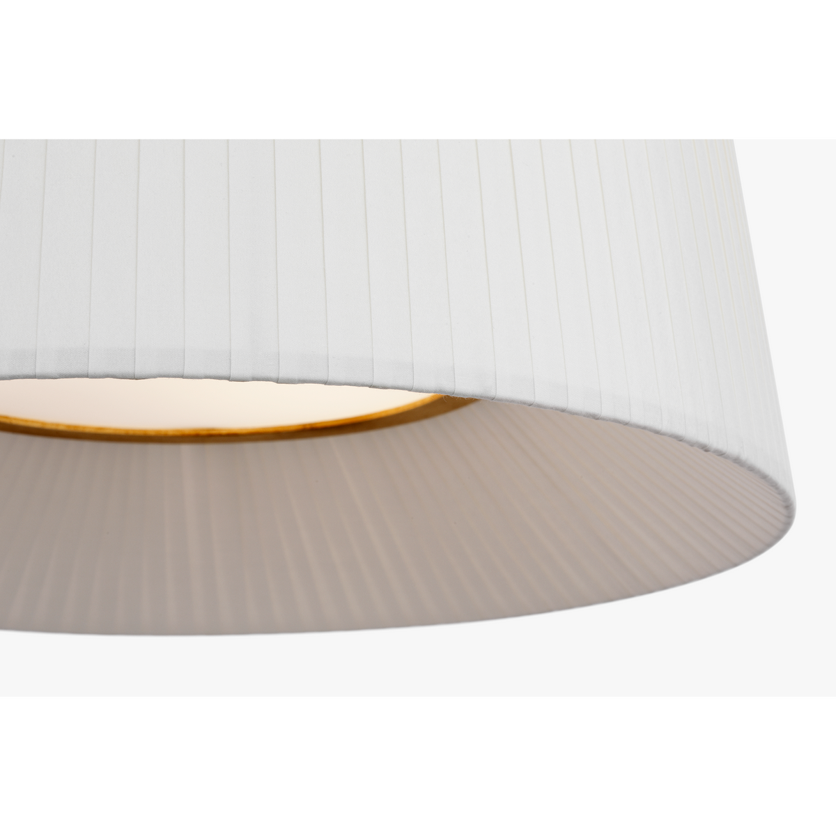 Barbara Barry Halo 19" Fabric Hanging Shade in Soft Brass with Silk Wrapped Shade W19"