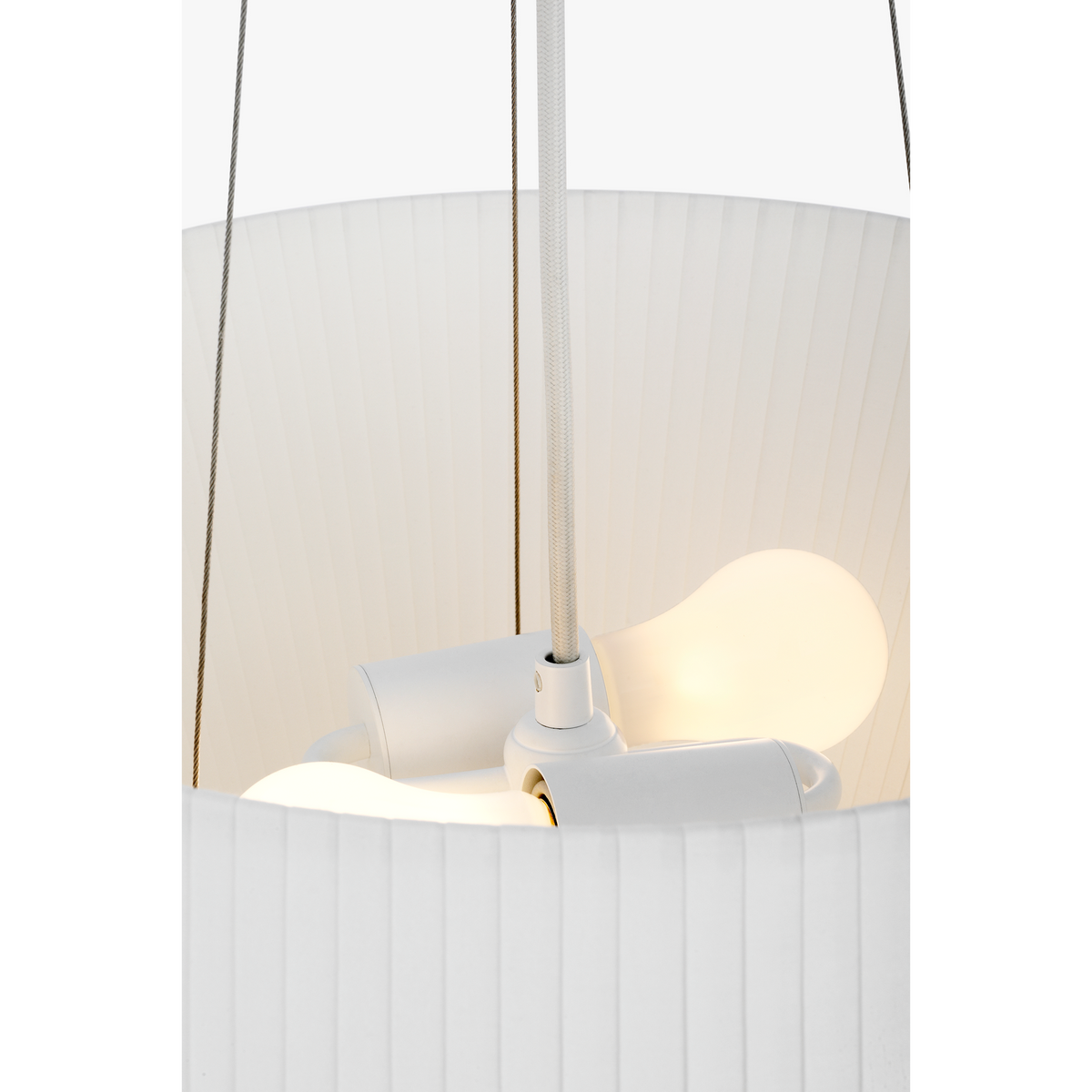Barbara Barry Halo 19" Fabric Hanging Shade in Soft Brass with Silk Wrapped Shade W19"