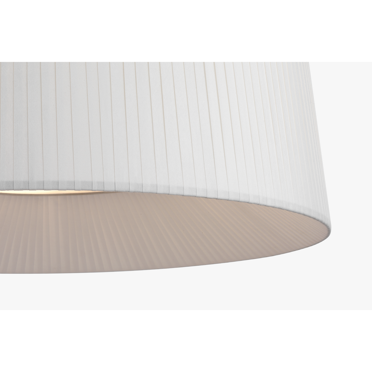Barbara Barry Halo 27" Fabric Hanging Shade in Polished Nickel with Silk Wrapped Shade W27.25"