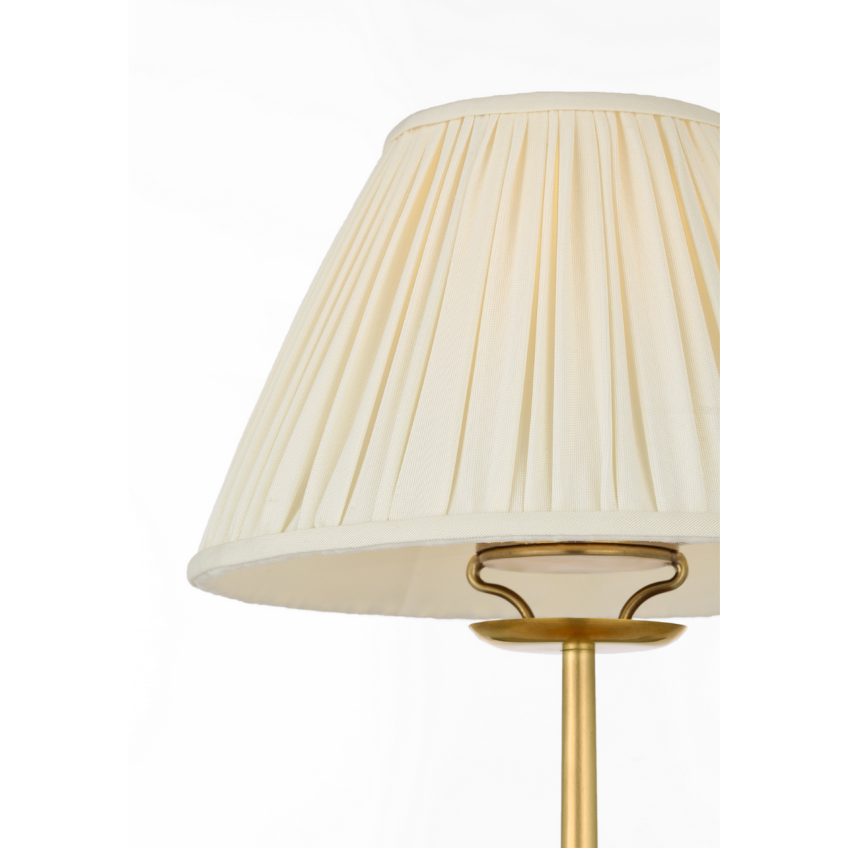 Chapman & Myers Lazlo 14" Cordless Accent Lamp in Antique-Burnished Brass with Silk Pleated Shade W8.5" x H14"