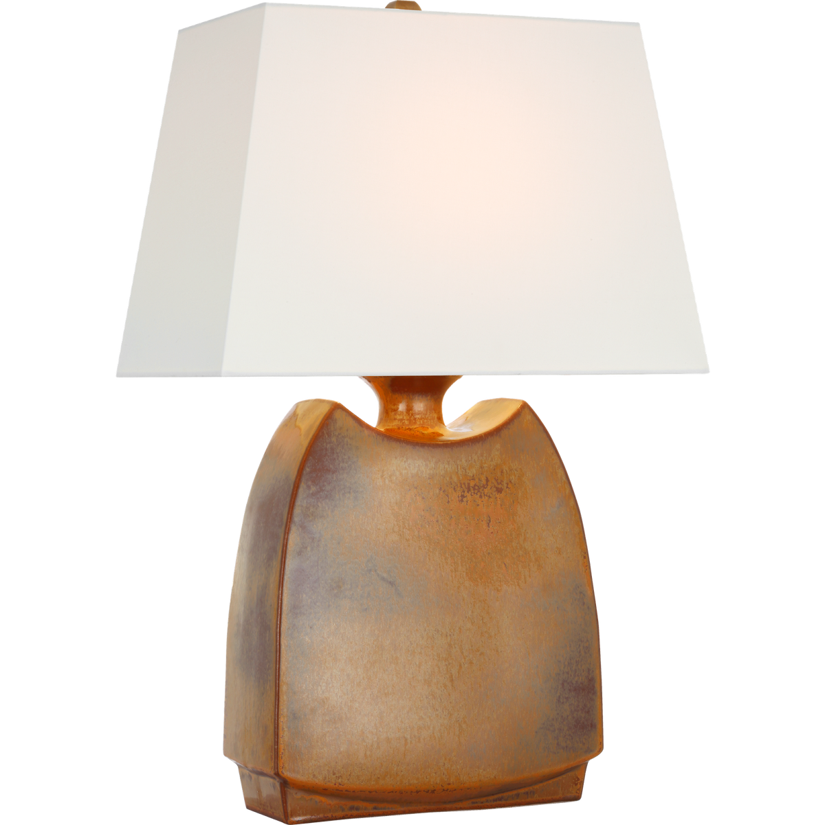 Chapman & Myers Emiko 27" Table Lamp in Molten Amber with Linen Shade W18" x H27.25"