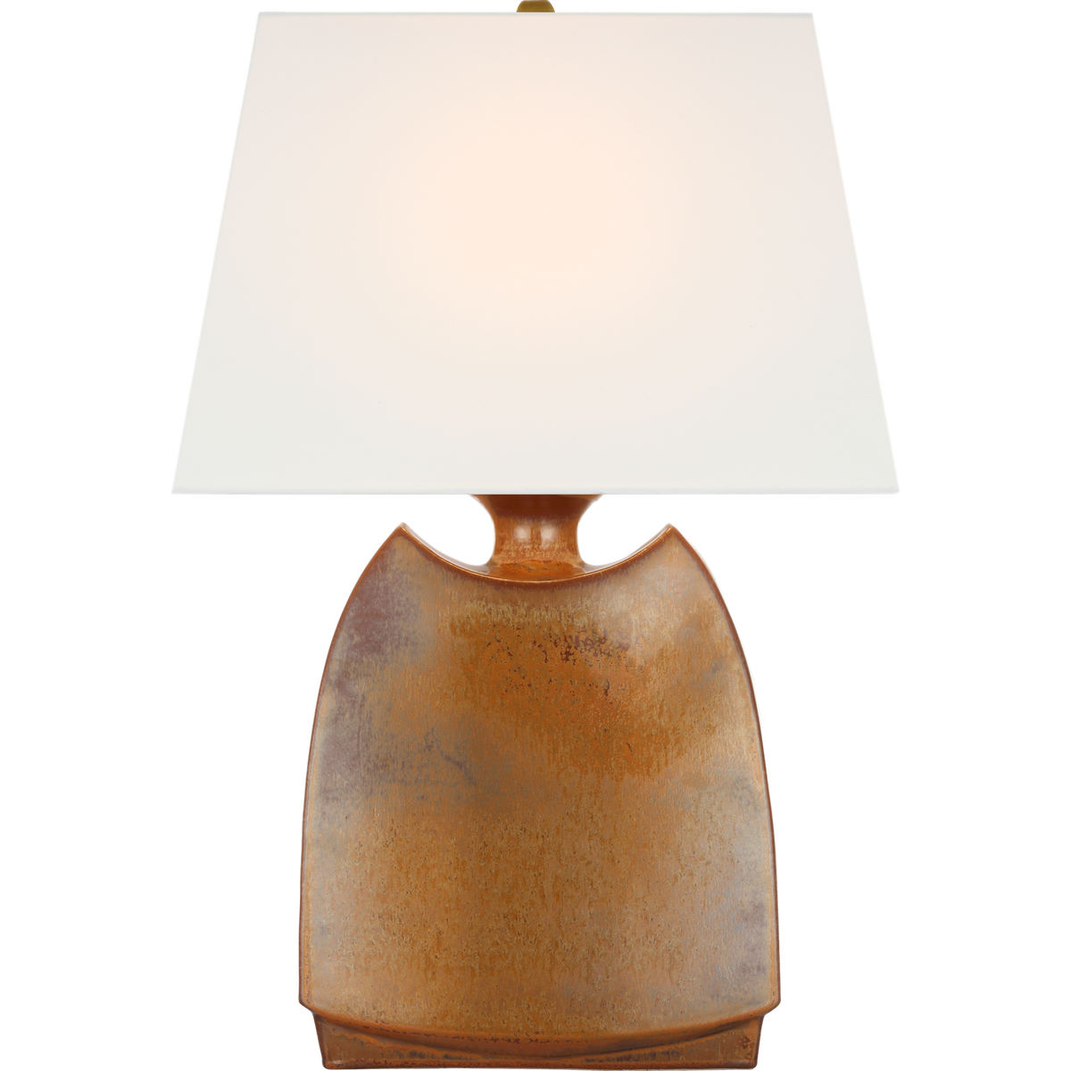 Chapman & Myers Emiko 27" Table Lamp in Molten Amber with Linen Shade W18" x H27.25"