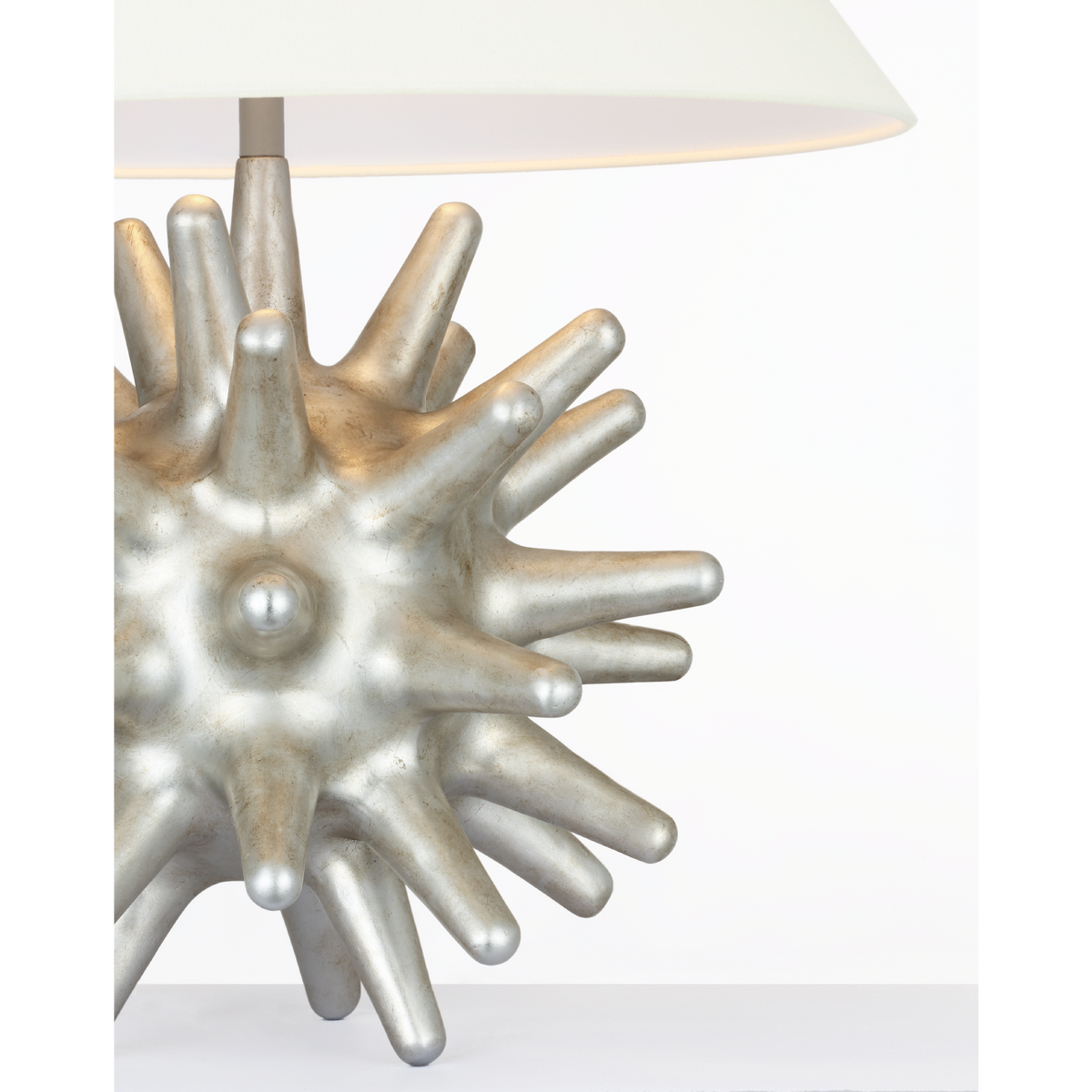 Chapman & Myers Nerina 26" Table Lamp in Silver Lustre with Linen Shade W21.5" x H26"