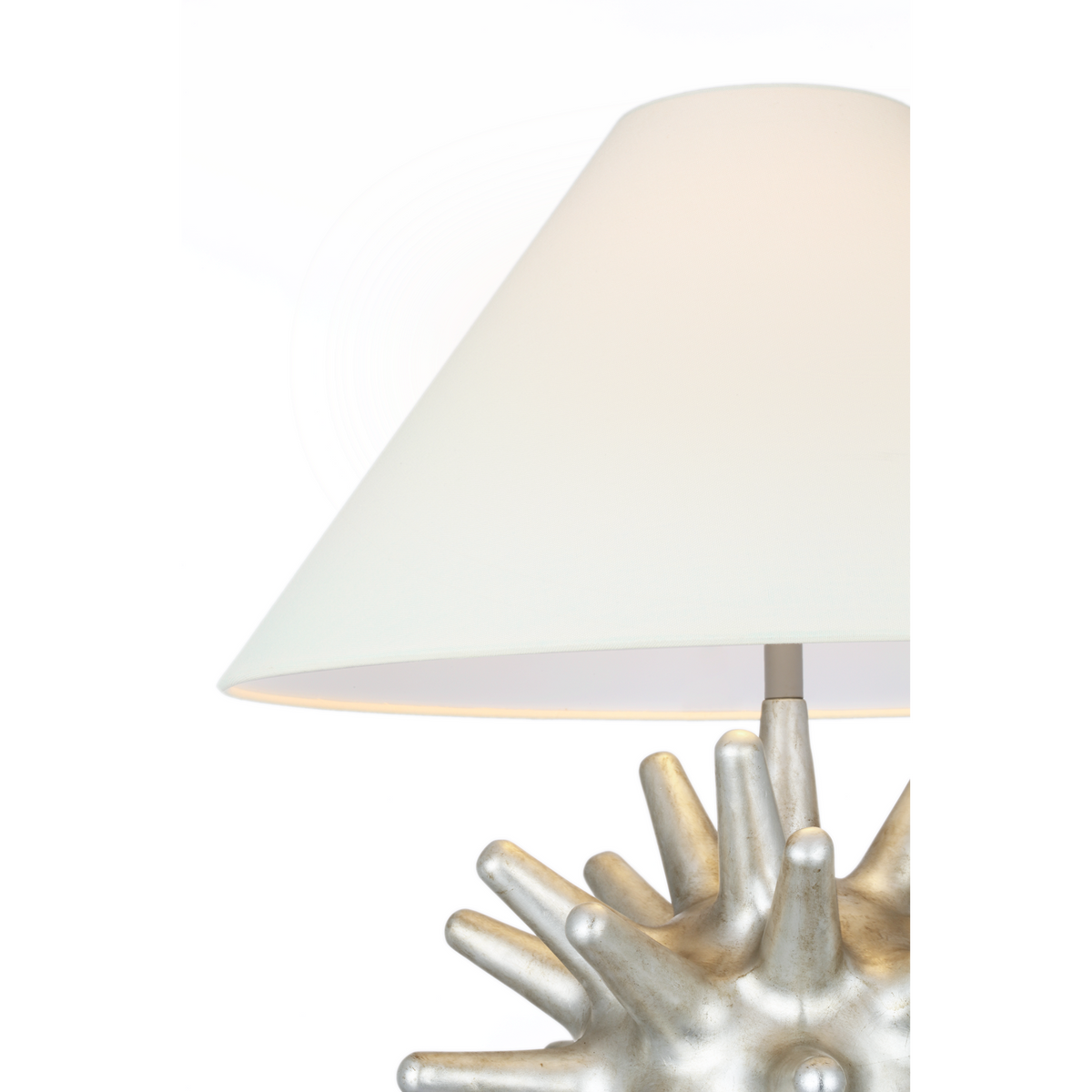 Chapman & Myers Nerina 26" Table Lamp in Silver Lustre with Linen Shade W21.5" x H26"