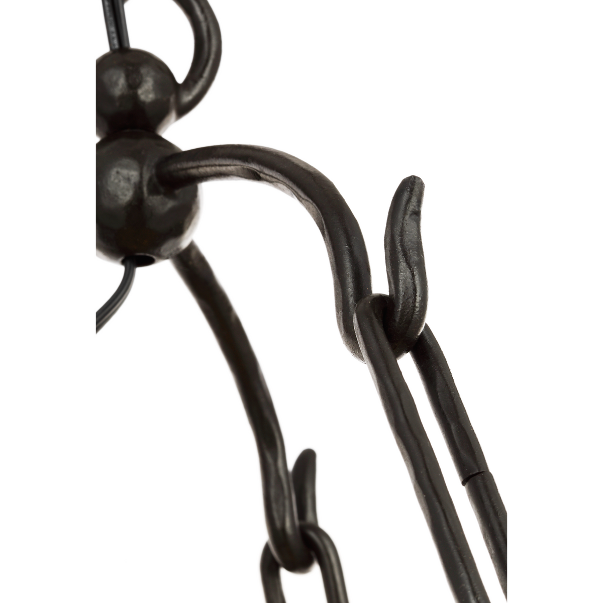 Chapman & Myers Lorford Medium Chandelier in Aged Iron with Antique Mercury Glass W27.75" x H35.25"