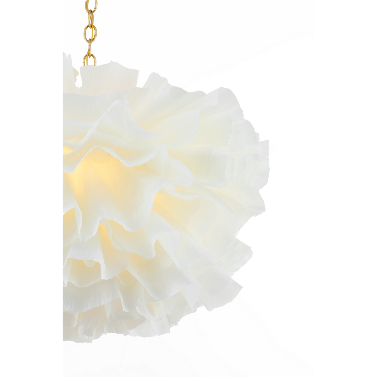 Chapman & Myers Cammela 31" Bloom Chandelier in Gild with Soft White Silk W30.75" x H21.25"