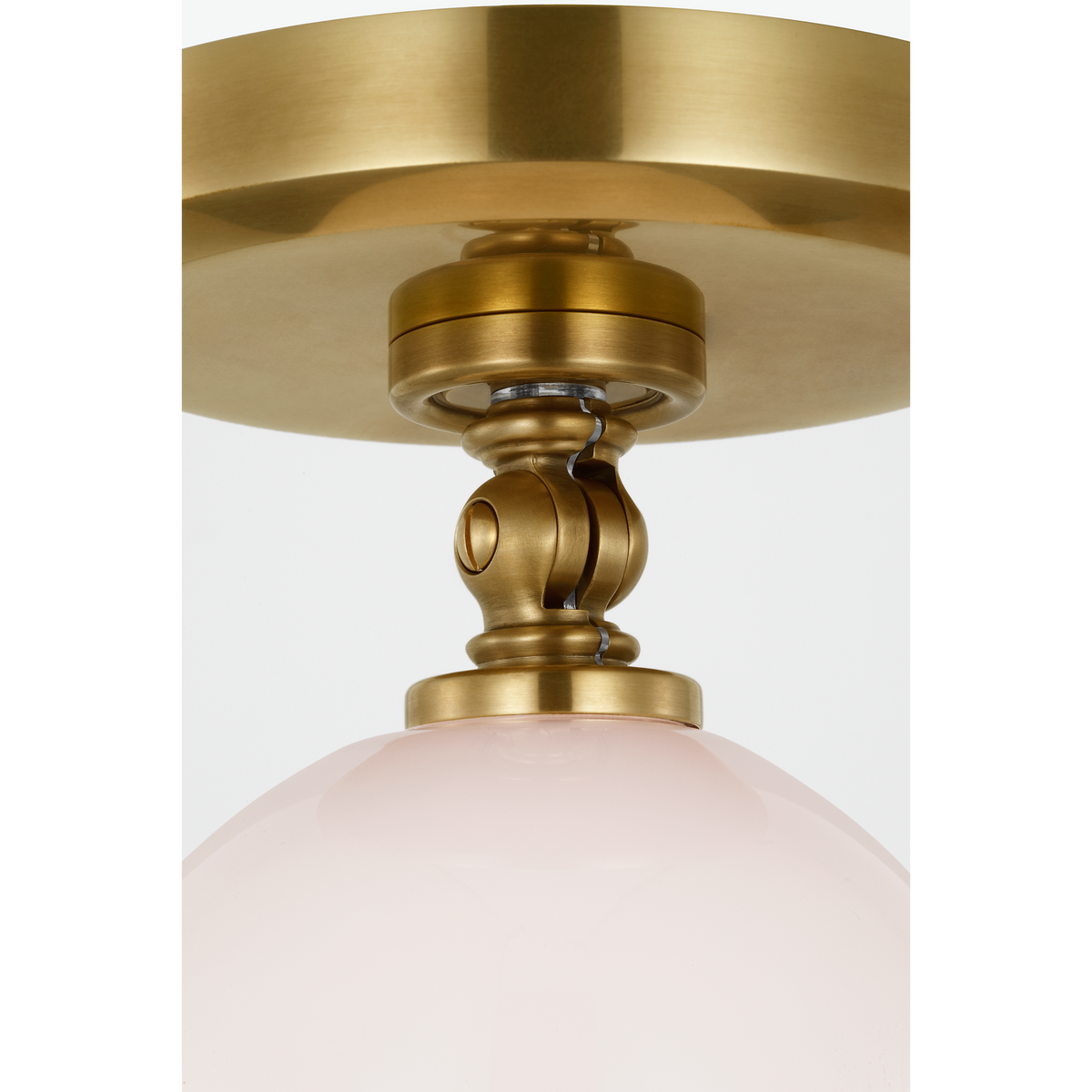 Chapman & Myers Datum Necklace Chandelier in Antique-Burnished Brass with White Glass W7" - 45.75" x H57.5"