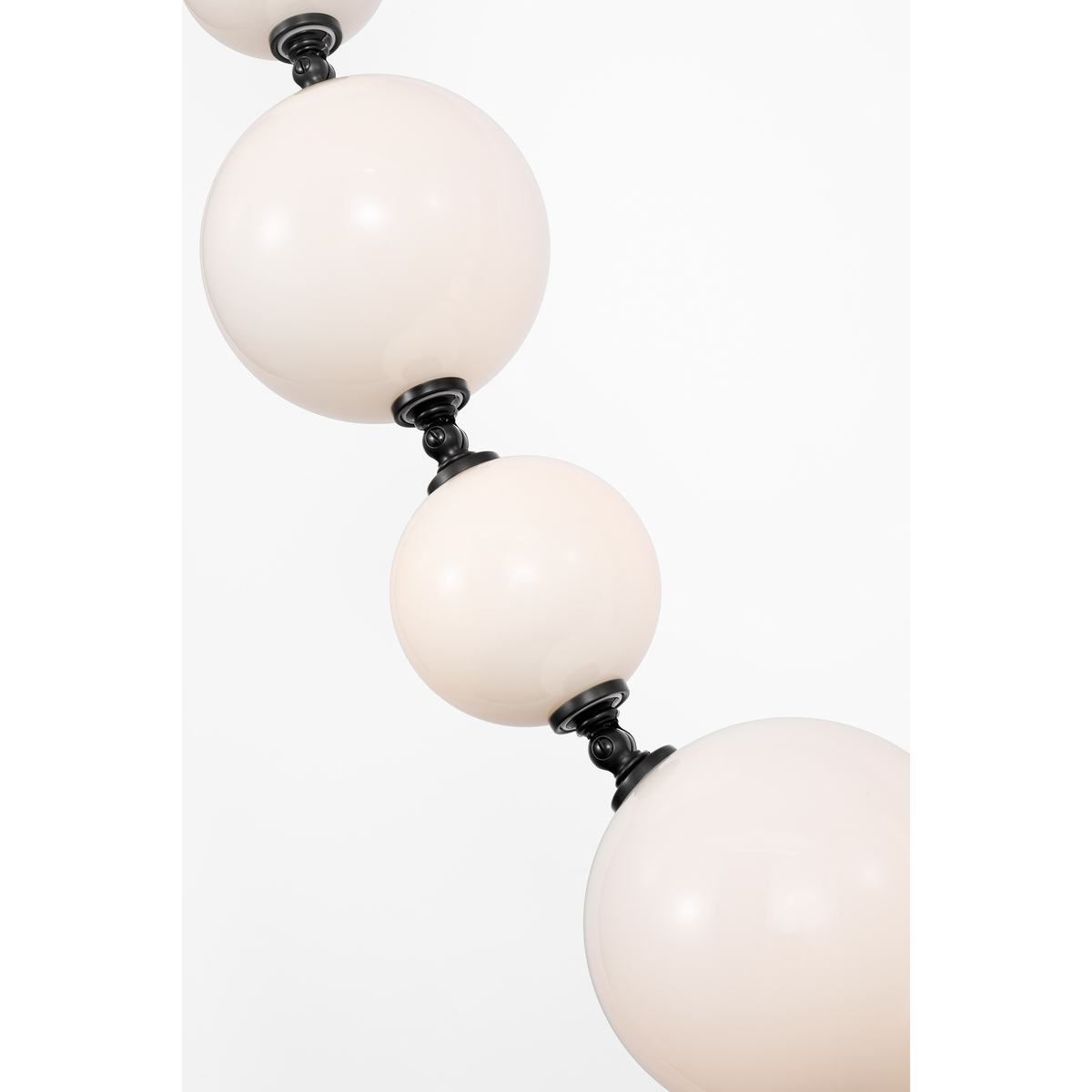 Chapman & Myers Datum Necklace Chandelier in Bronze with White Glass W7" - 45.75" x H57.5"
