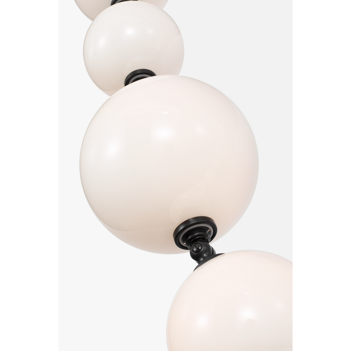 Chapman & Myers Datum Necklace Chandelier in Bronze with White Glass W7" - 45.75" x H57.5"