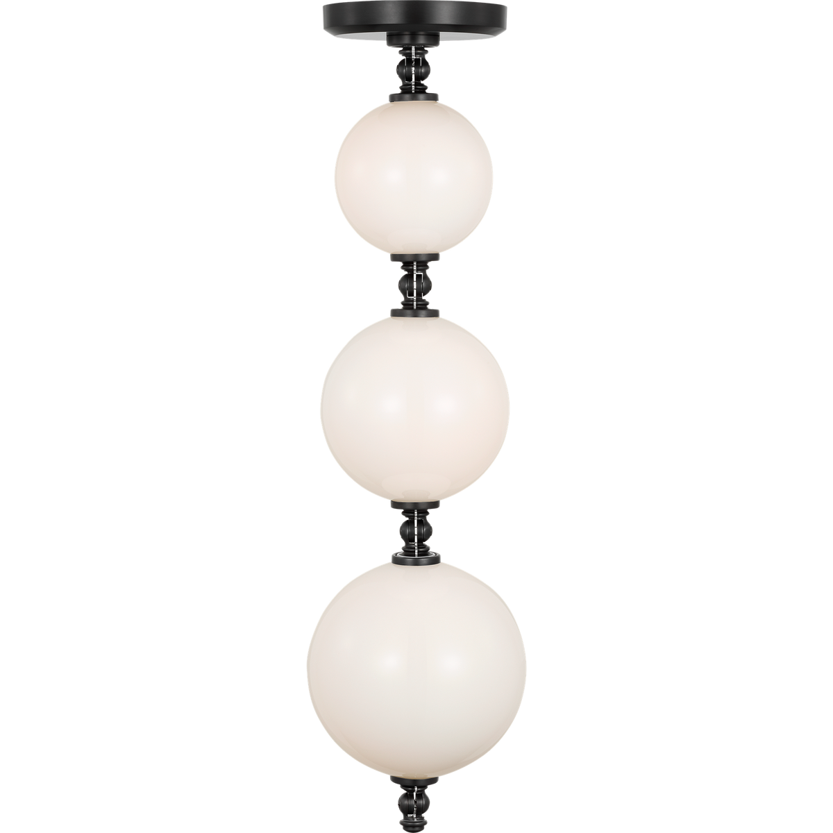 Chapman & Myers Datum Necklace Chandelier in Bronze with White Glass W7" - 45.75" x H57.5"